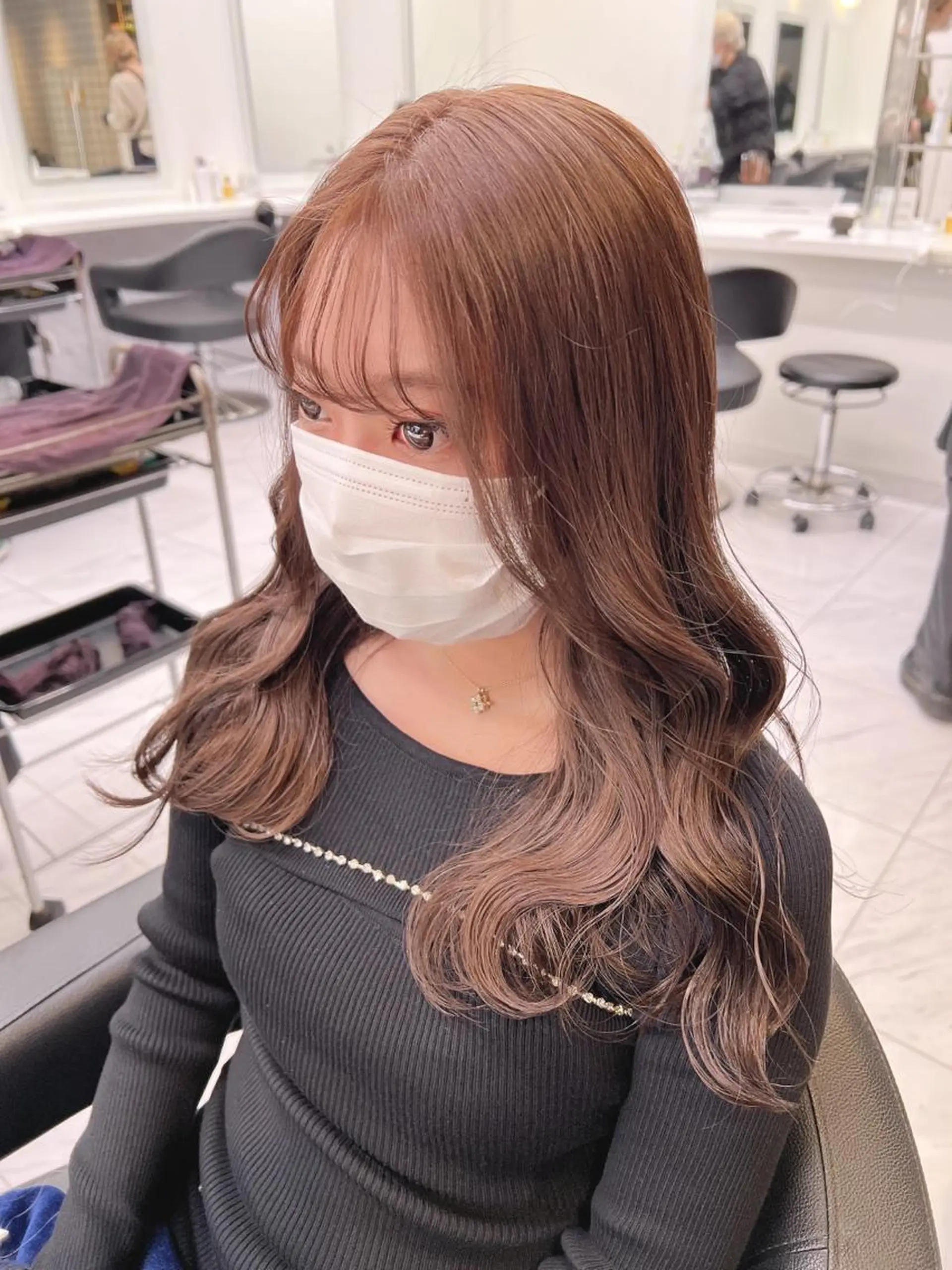 セミロング 💖札幌カラー 指名No.1💖玲奈のヘアスタイル