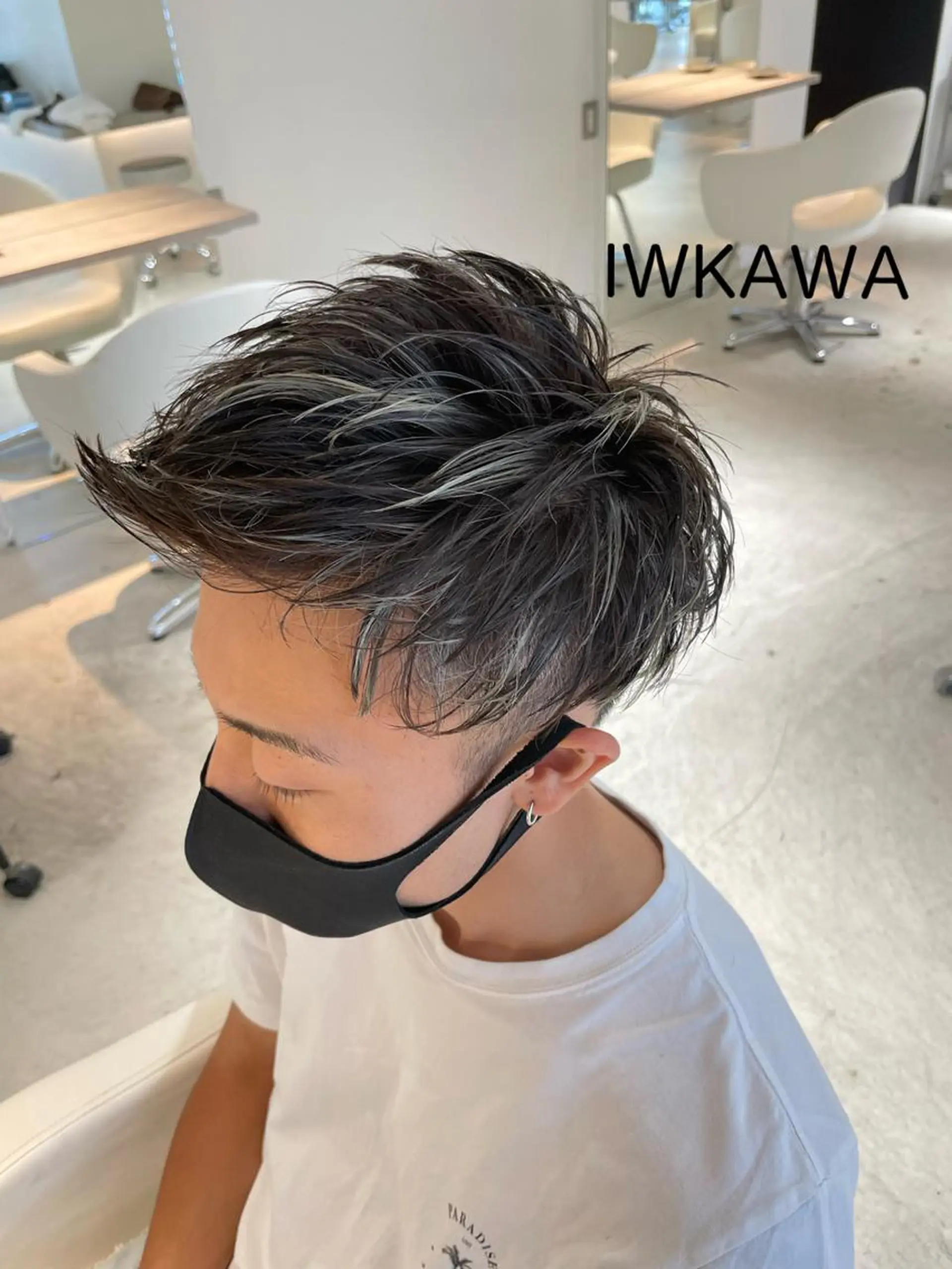 ショート カラー パーマ ヘアアレンジ メンズ 🌈ハイトーン髪質改 善🌈polon🌟のヘアスタイル