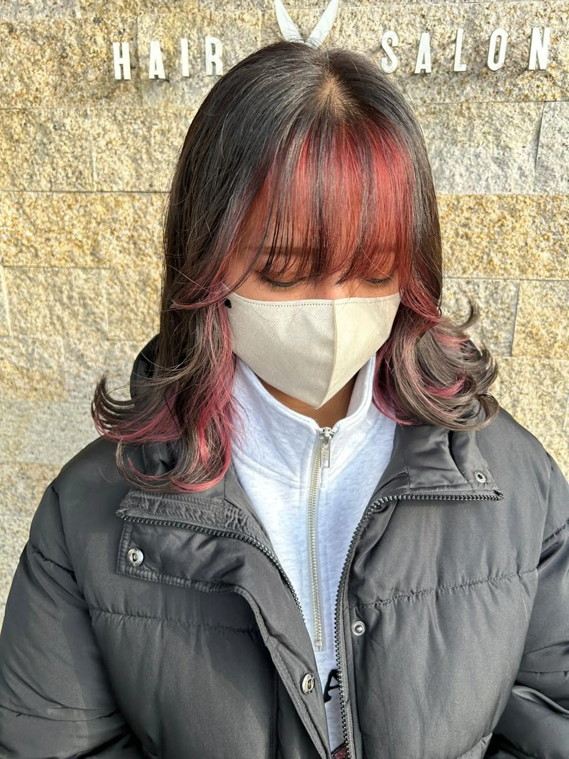 カラー ミストバング  フェイスフレーミング ヘアカラー トリートメント 河野いずみ レイヤー/ボブ 🤍のヘアスタイル