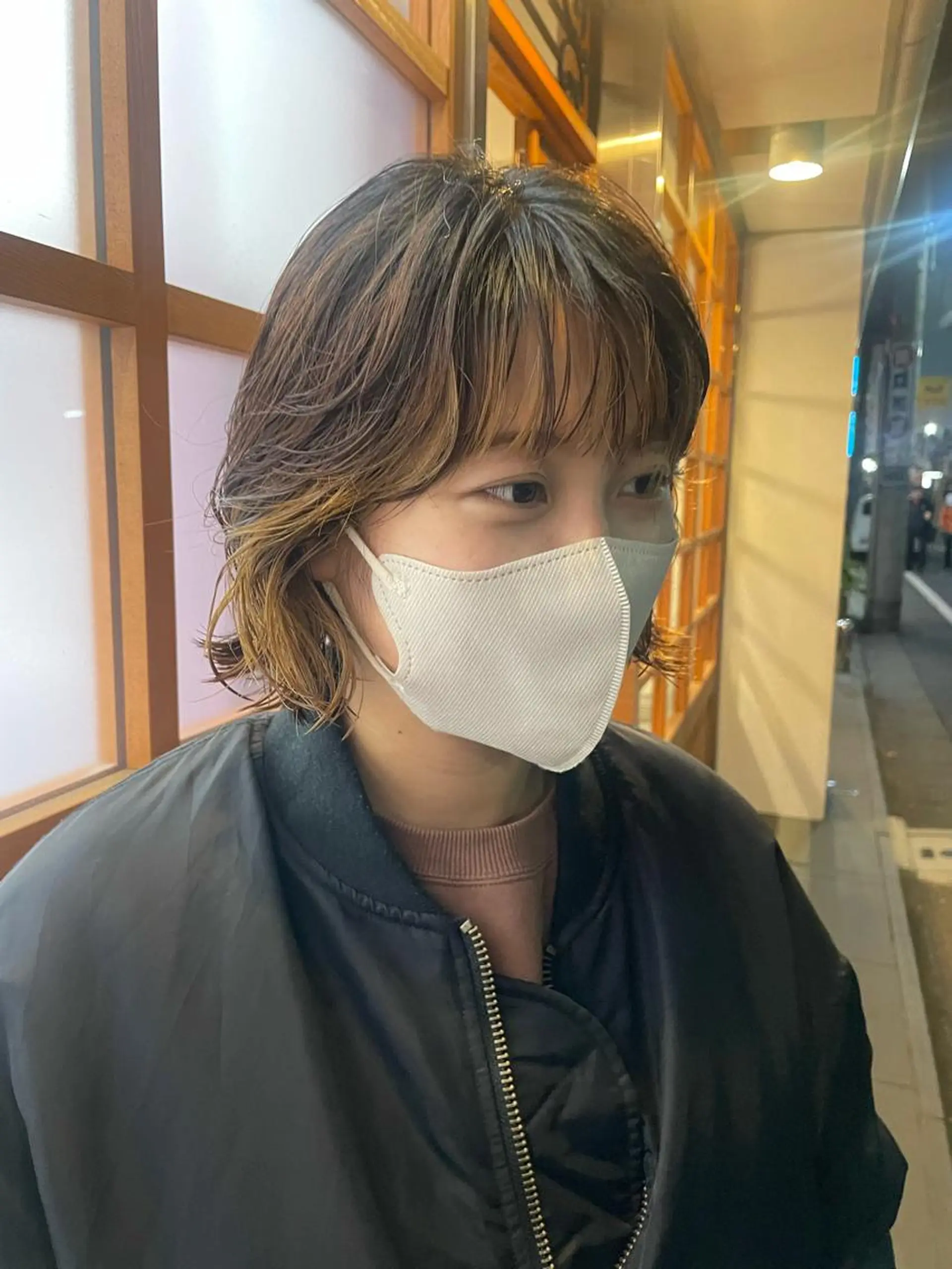 ショート パーマ ボブレイヤー ボブ 顔周りカット レイヤーカット ショートヘア 若林 良のヘアスタイル