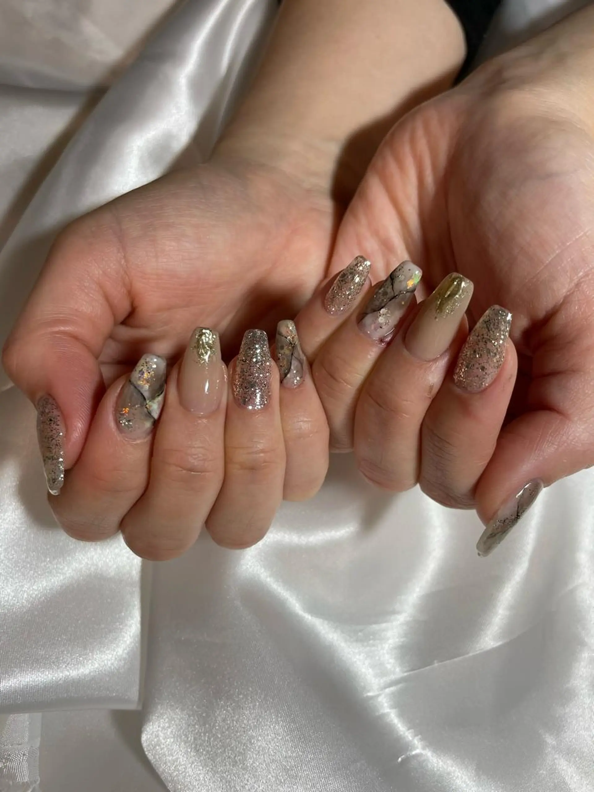 ネイル 大理石ネイル(マーブル) ニュアンスネイル beauty salonM&Iのネイルデザイン