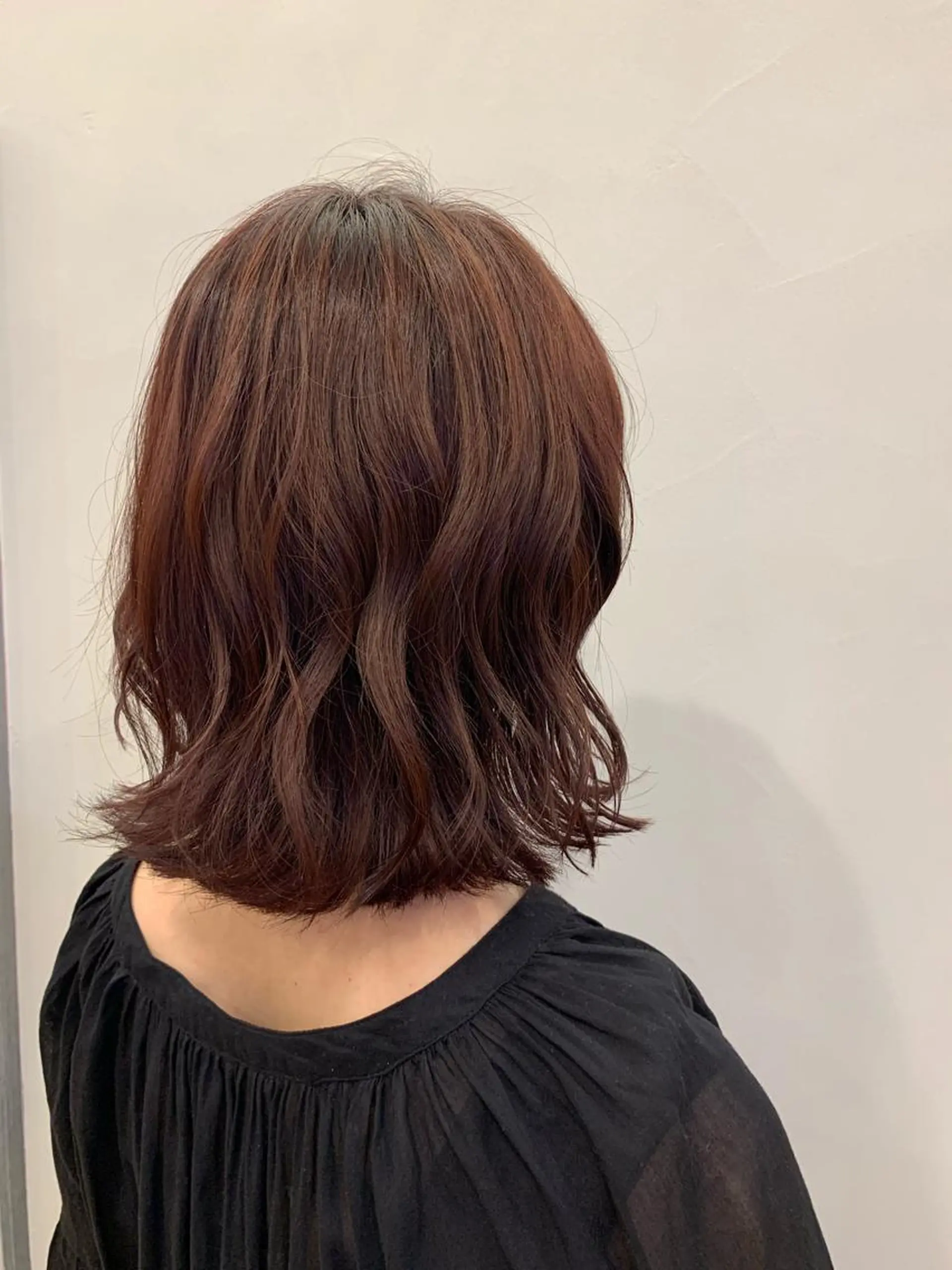 カラー レッドカラー カワニシ *のヘアスタイル