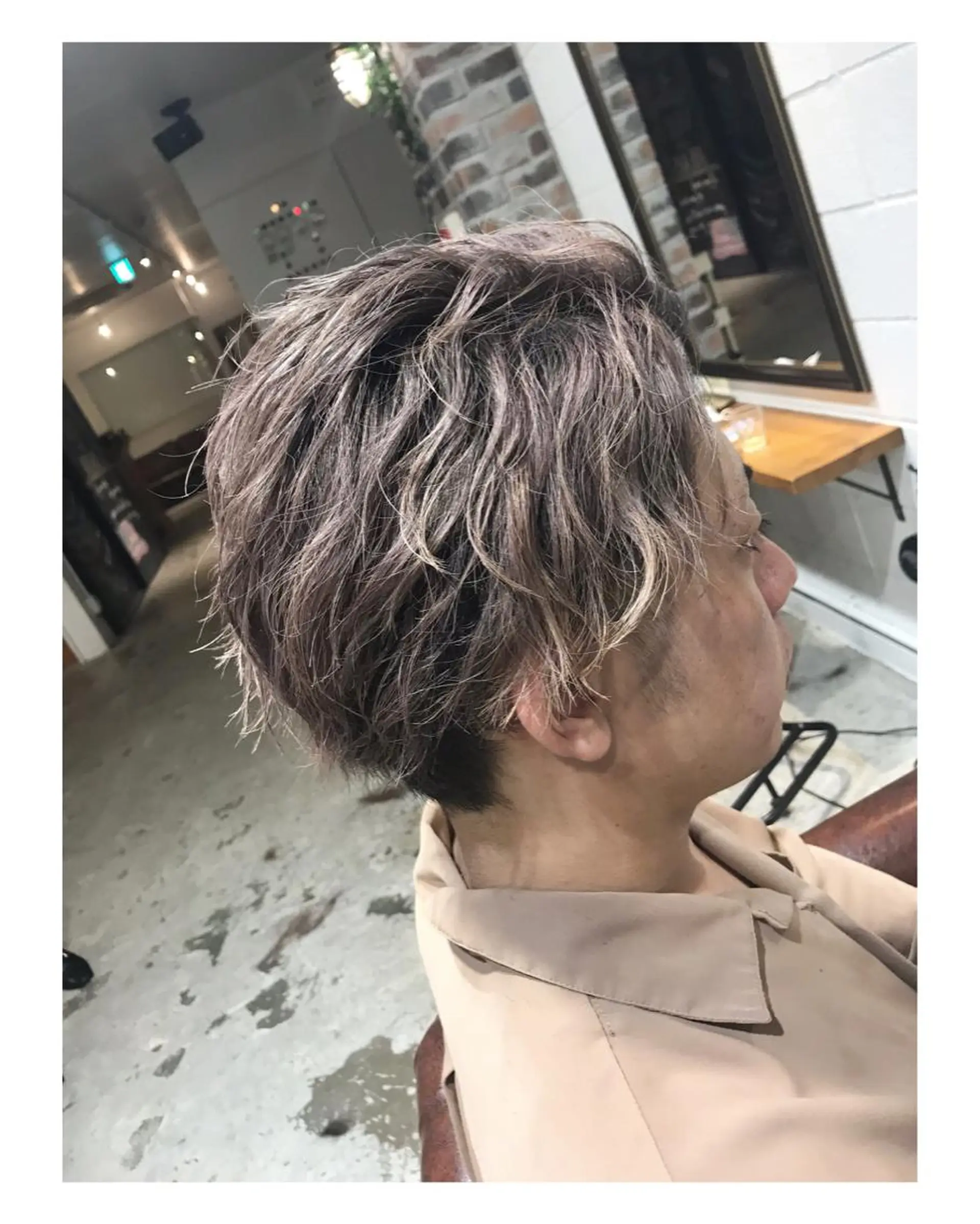ショート カラー パーマ メンズ キッズ メンズハイトーン ダブルカラー ハイトーンカラー Forest. -髪質改善-のヘアスタイル