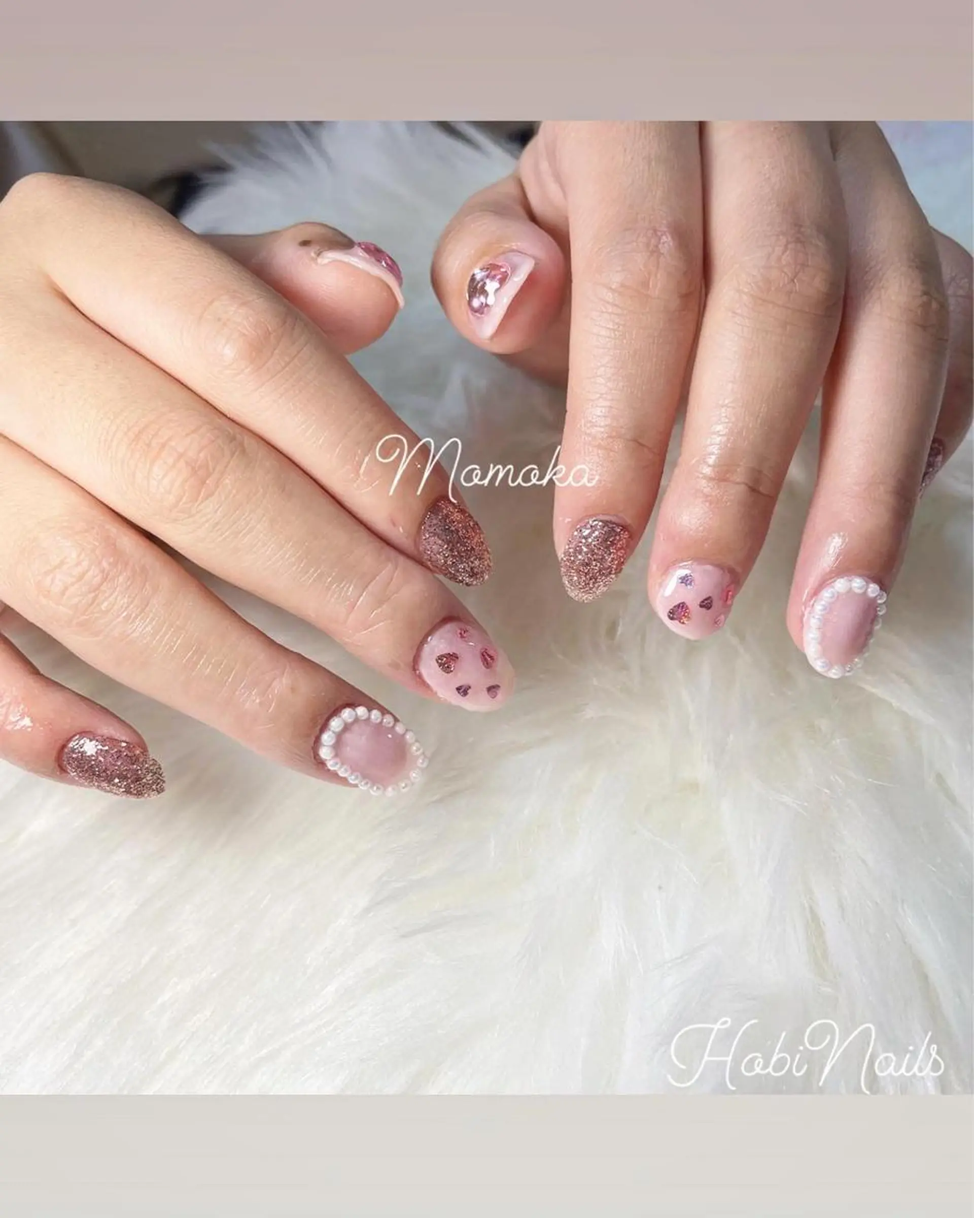 ネイル ハート ピンク momoka_nails所属・Momo nailsalonのネイルデザイン