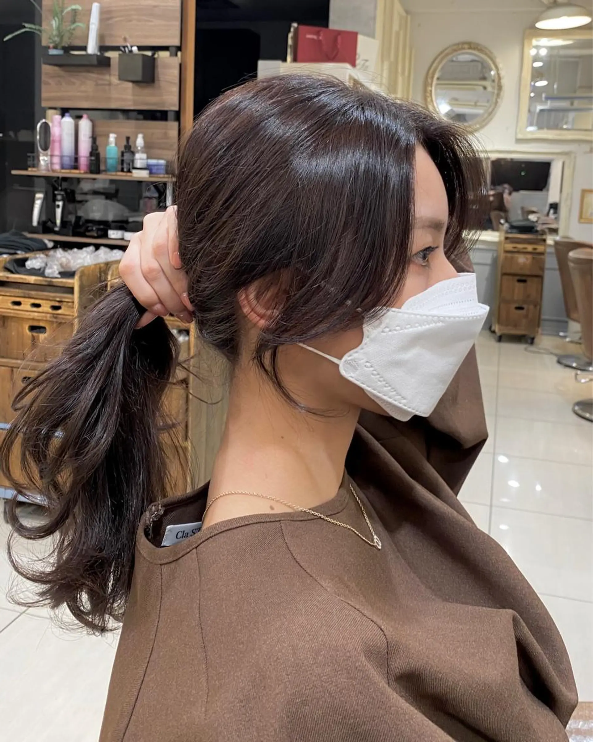 ロング カラー ヘアアレンジ 透明感カラー くびれヘア エギョモリ ヨシンモリ 韓国風ヘア カット トリートメント 横浜/レイヤーカット /韓国ヘア/佐藤記正のヘアスタイル