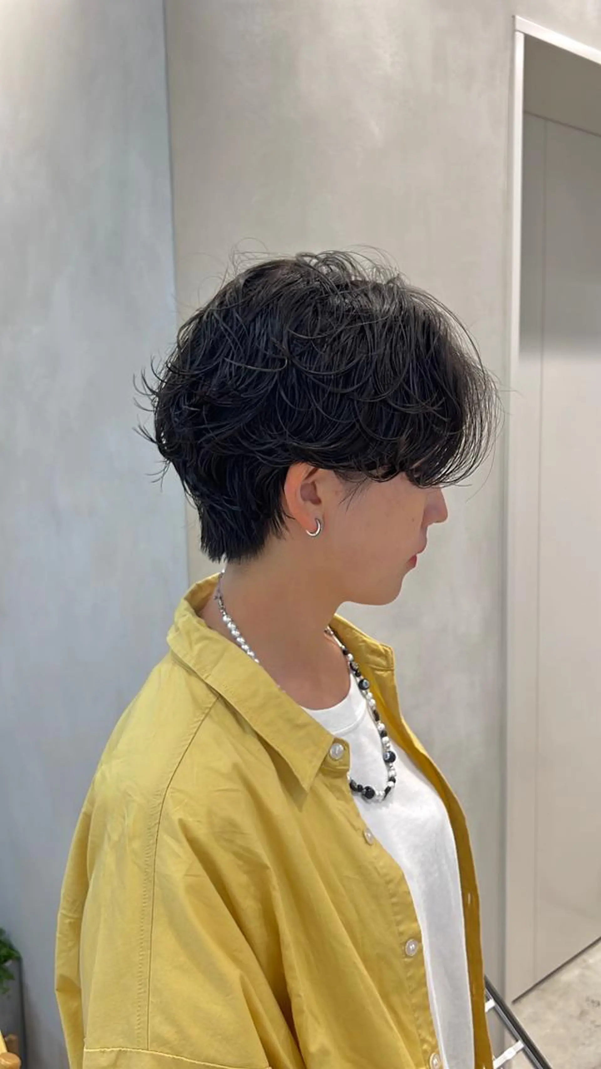 ショート パーマ ハンサムショート ボブ ハイライト 髪質改善 韓国風ヘア 【骨格診断カット】 .のヘアスタイル