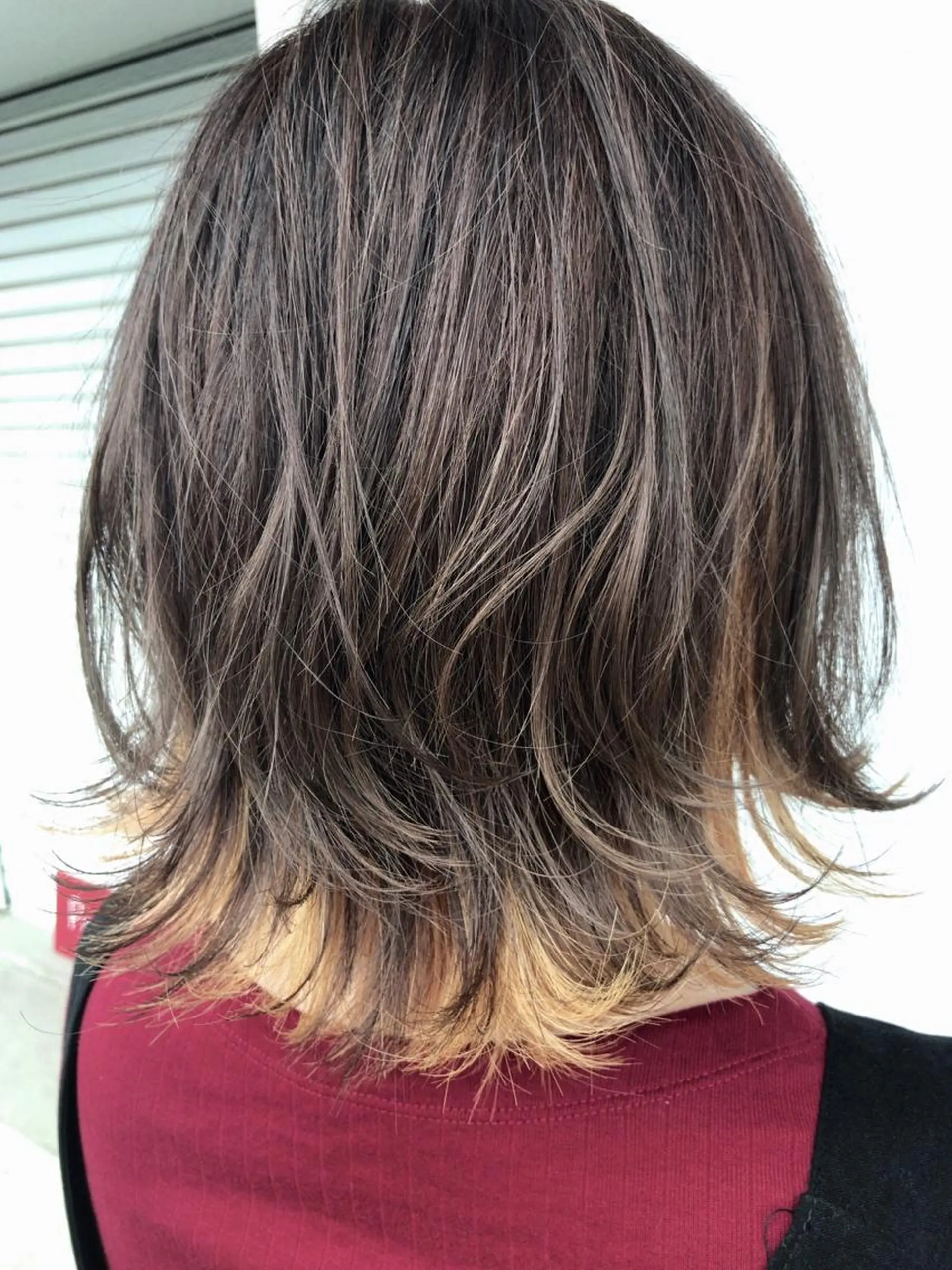 ミディアム カラー レイヤーカット匠 イソザキノリユキのヘアスタイル