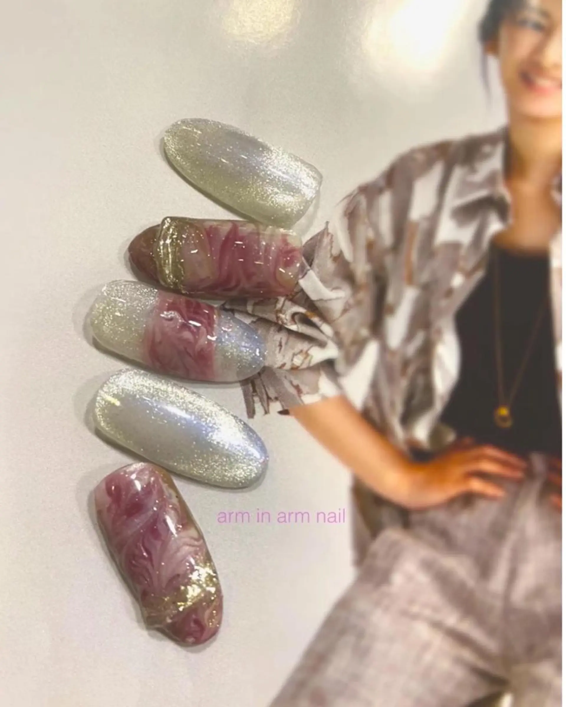 ネイル arm in arm ︎✿Yamamotoのマツエク・マツパデザイン