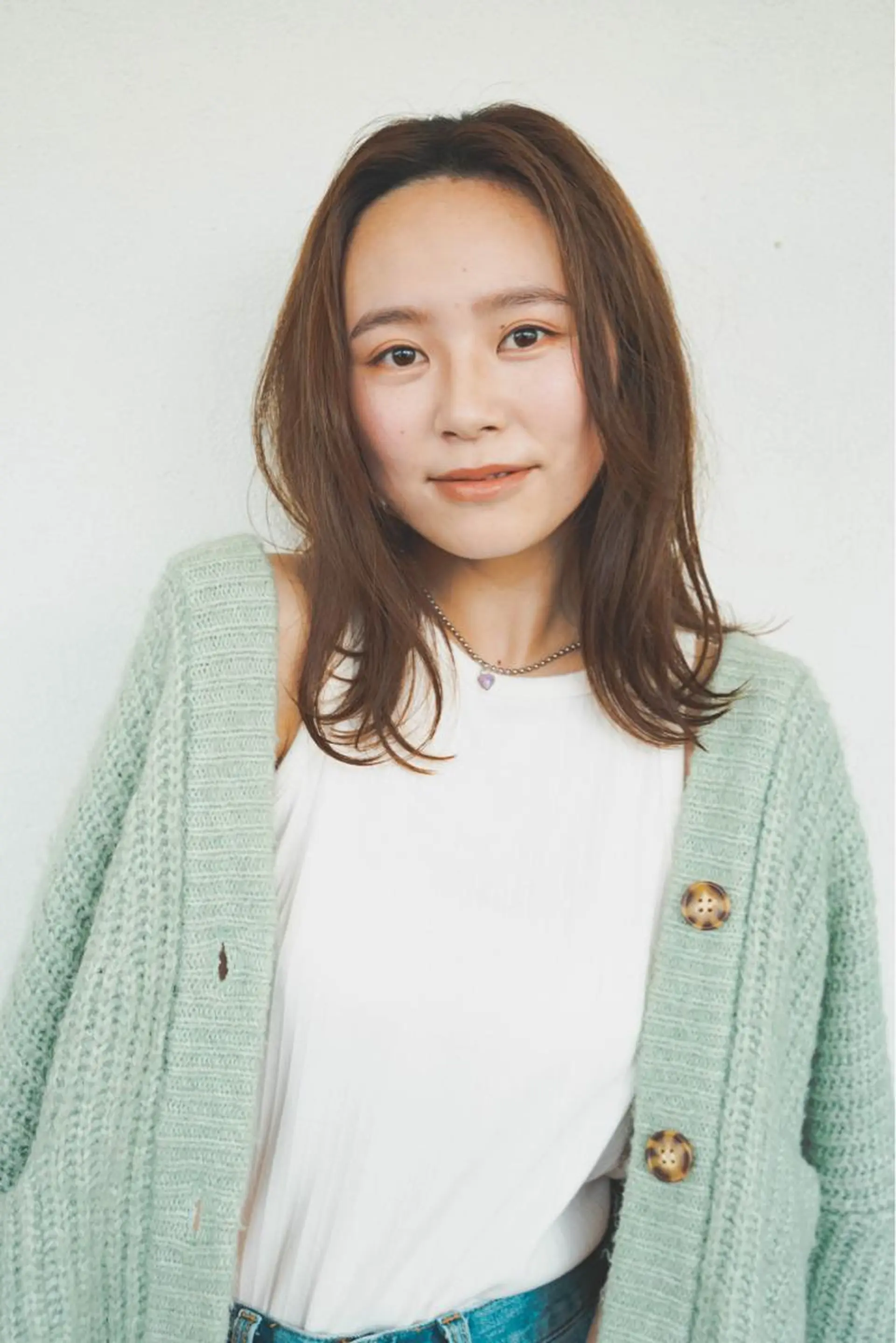 ミディアム カット ヘアカラー トリートメント 柳下 涼のヘアスタイル