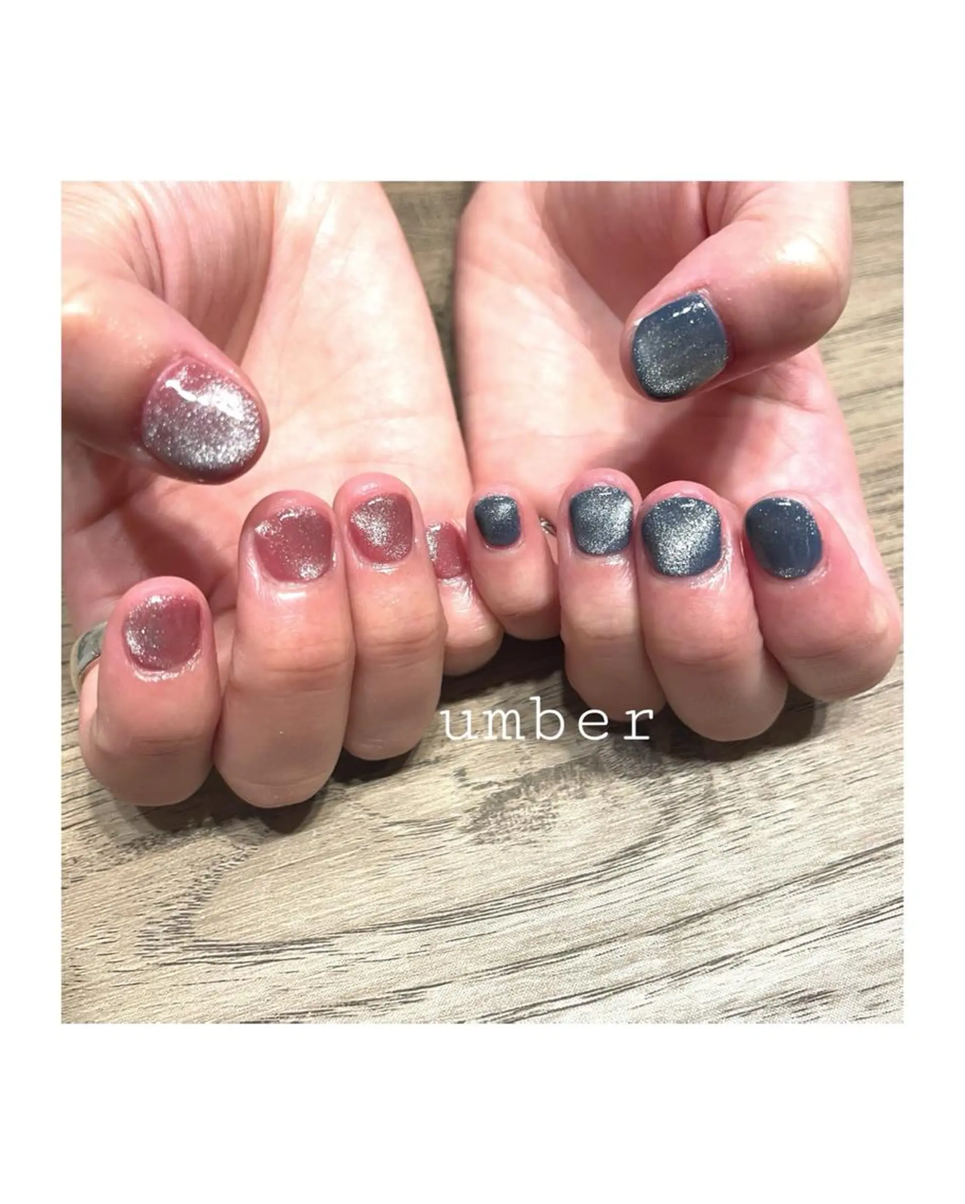 ネイル クリアネイル フラッシュネイル フットネイル フレンチネイル キラキラネイル ハンドネイル umber 三茶1分のネイルデザイン