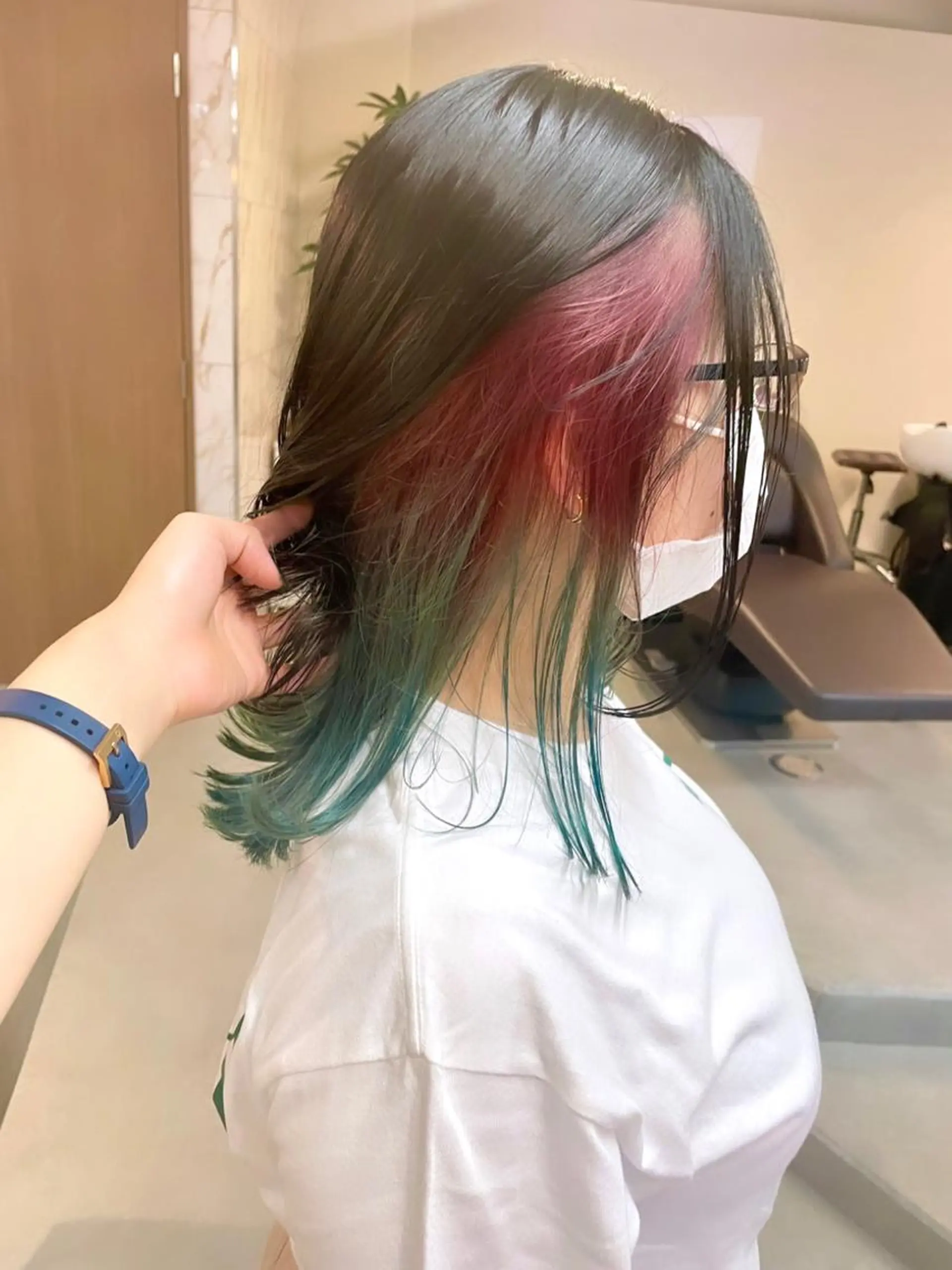 セミロング カラー 韓国風ヘア ヘアカラー トリートメント ヘアセット 💎韓国風レイヤー /ボブ💎Namiのヘアスタイル