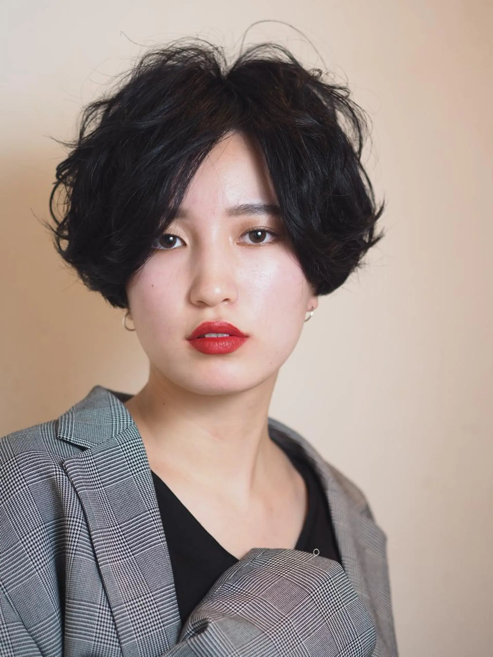 ショート カラー ヘアアレンジ 黒髪 ショートヘア 坂本 直樹のヘアスタイル