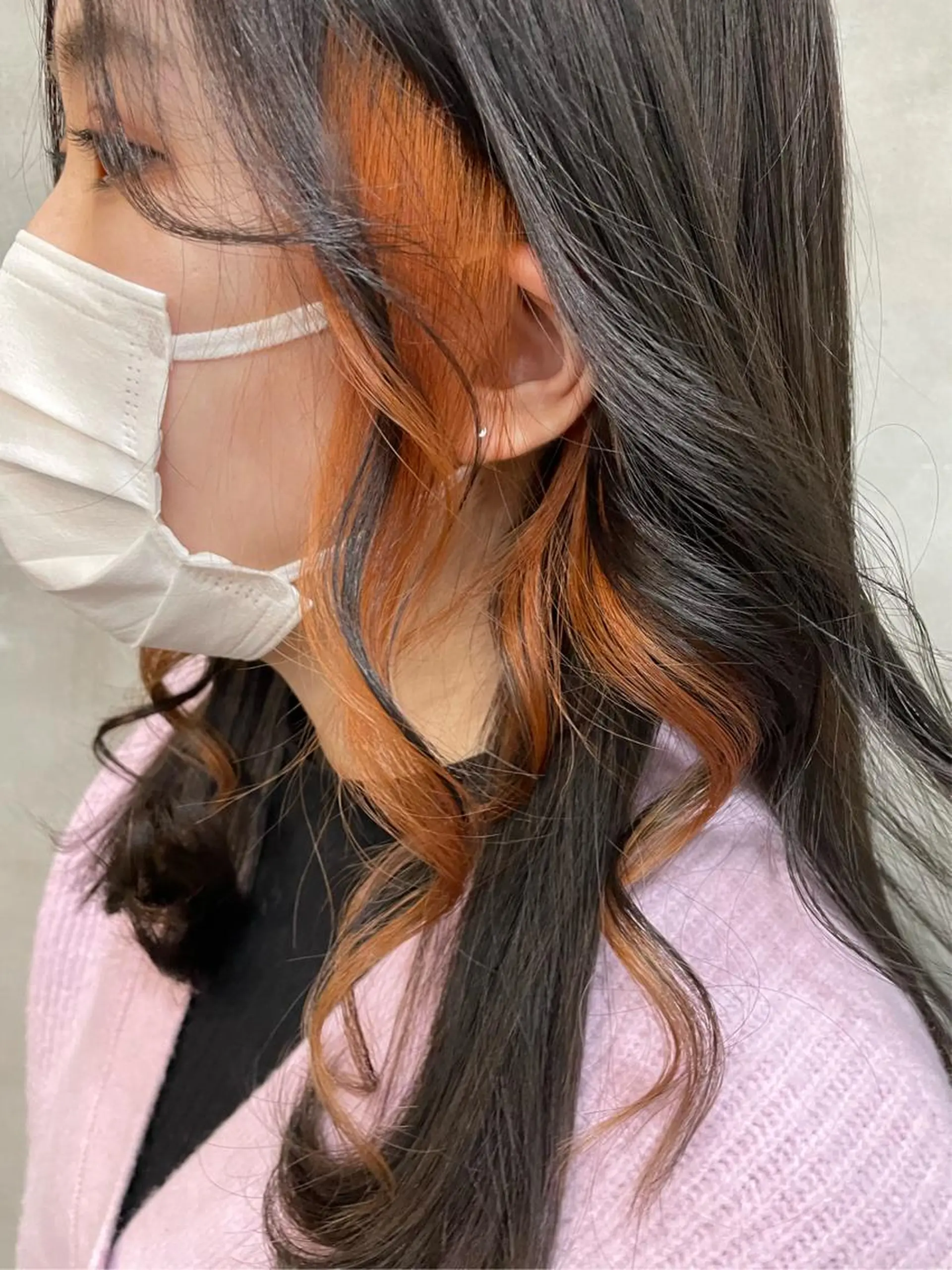 セミロング カラー ヘアカラー トリートメント 【ピンク/韓国ヘア/ ヘアセット】亜海のヘアスタイル