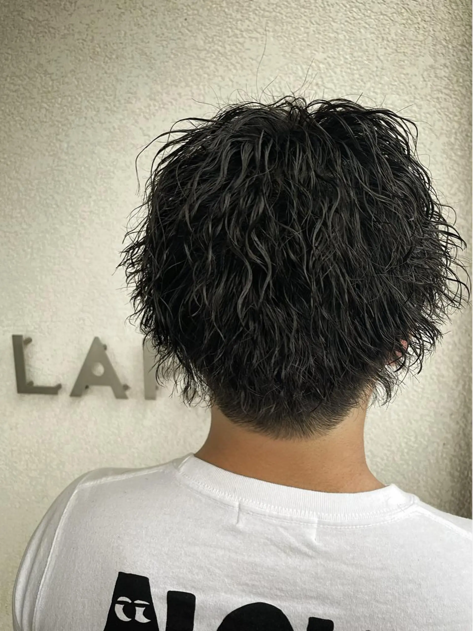 ミディアム パーマ メンズ LAP.s 中嶋　諒のヘアスタイル