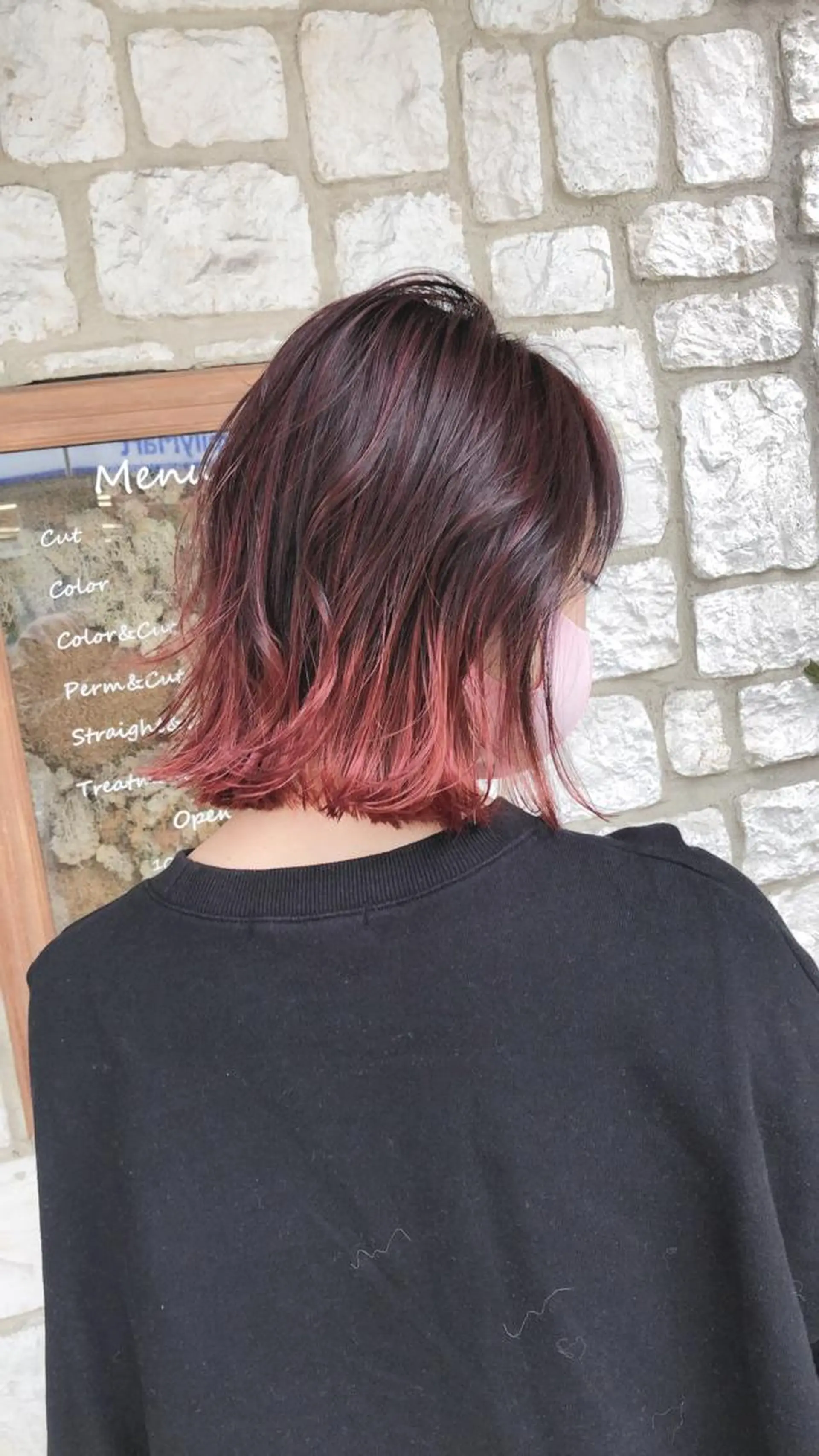 ショート カラー パーマ ヘアアレンジ ピンクカラー カット 縮毛矯正 トリートメント 髪質改善/透明感 OAK兵庫のヘアスタイル