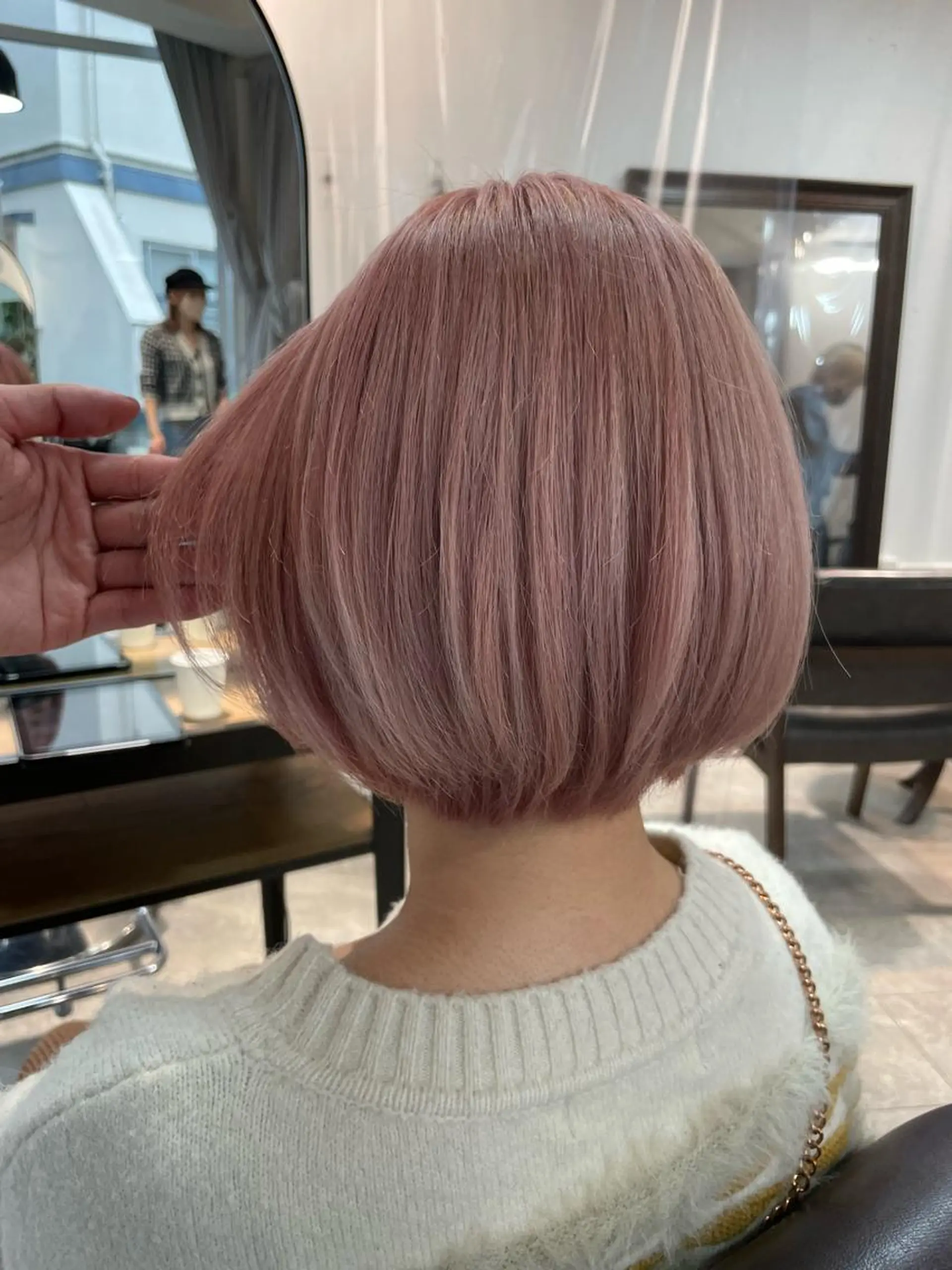 ミディアム カラー メンズ ブリーチカラー🤍 颯馬🐈‍⬛のヘアスタイル