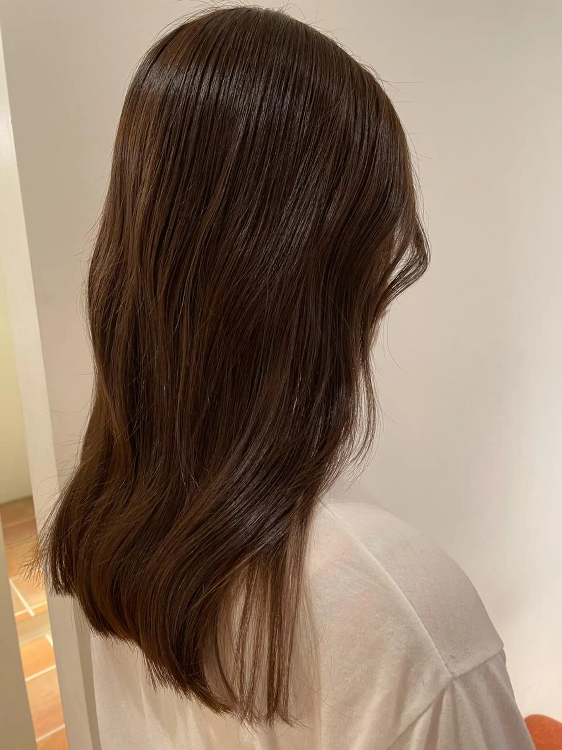 ロング カラー ブラウンカラー オリーブブラウン レイヤーカット🎀 kanaのヘアスタイル