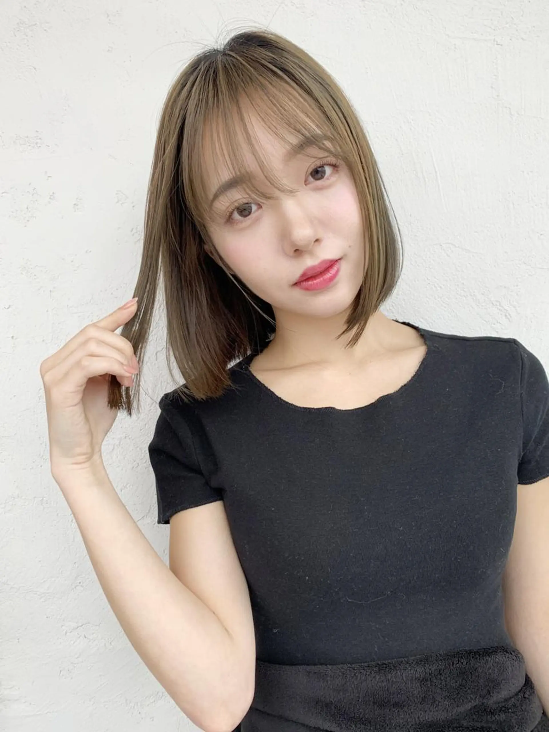 ミディアム カラー パーマ ヘアアレンジ ボブ ストレートパーマ ITbyALBUM 中野店のヘアスタイル