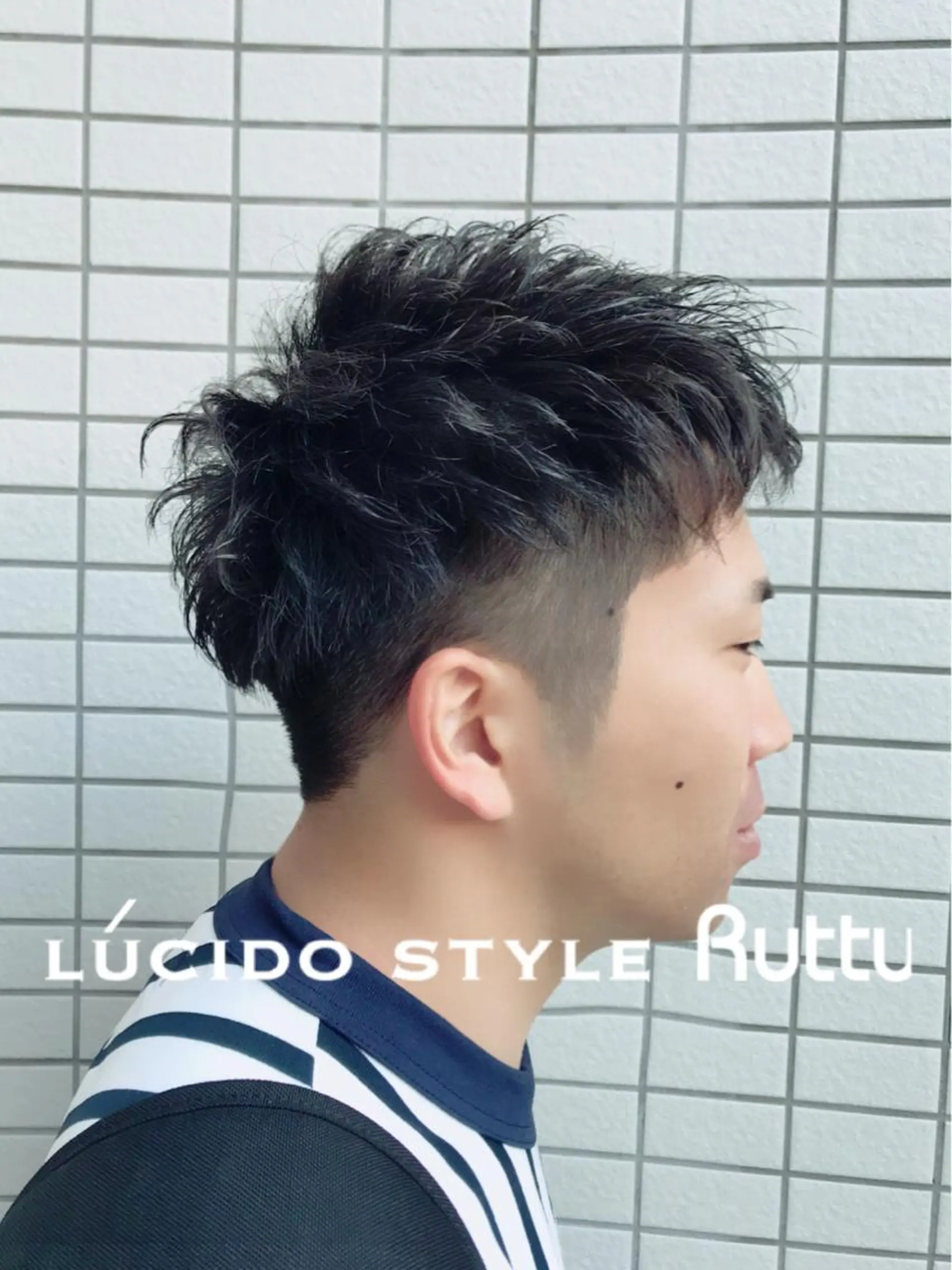 ショート パーマ メンズ カット パーマ アザマ　ヤスカツ _rosso 川口のヘアスタイル