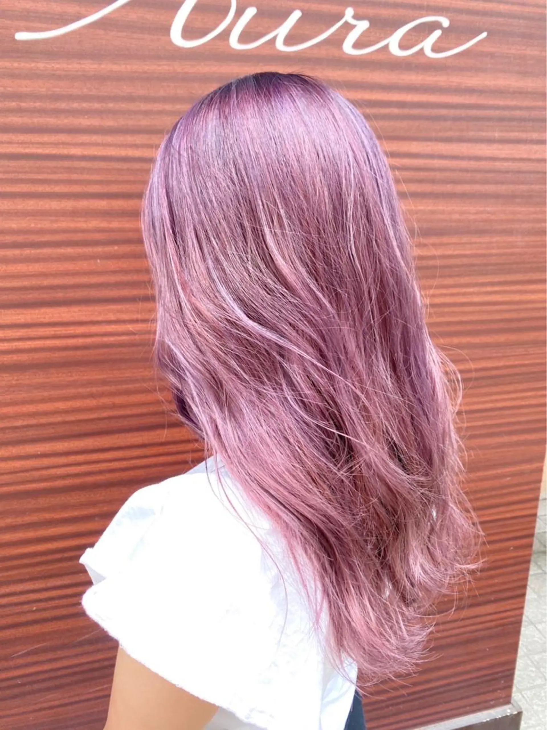 カラー ピンクカラー バイオレットカラー 🫧ボブ/ツヤ髪/美 髪矯正/菜結のヘアスタイル