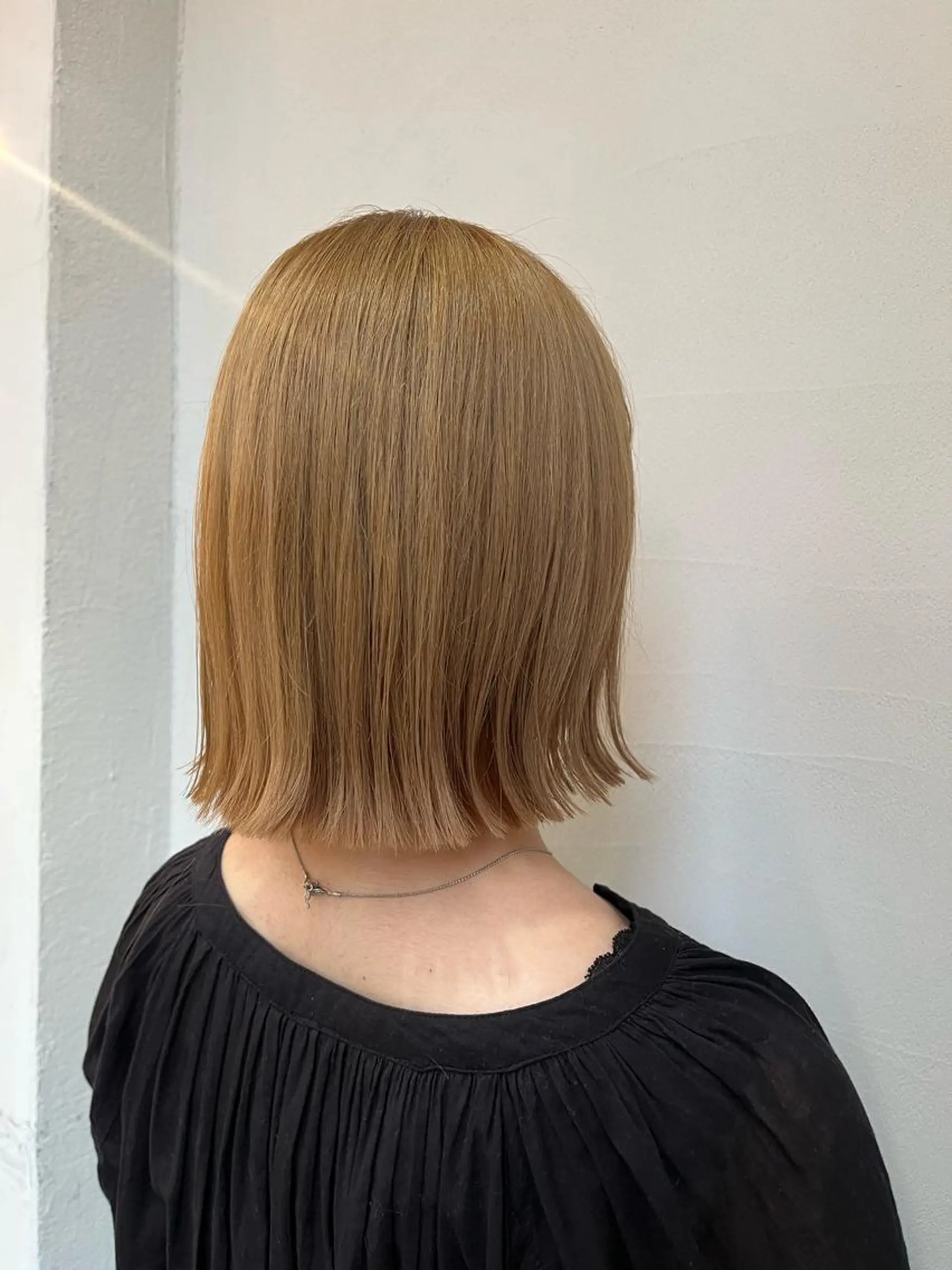 ミディアム カット 縮毛矯正 トリートメント ete カイエダのヘアスタイル