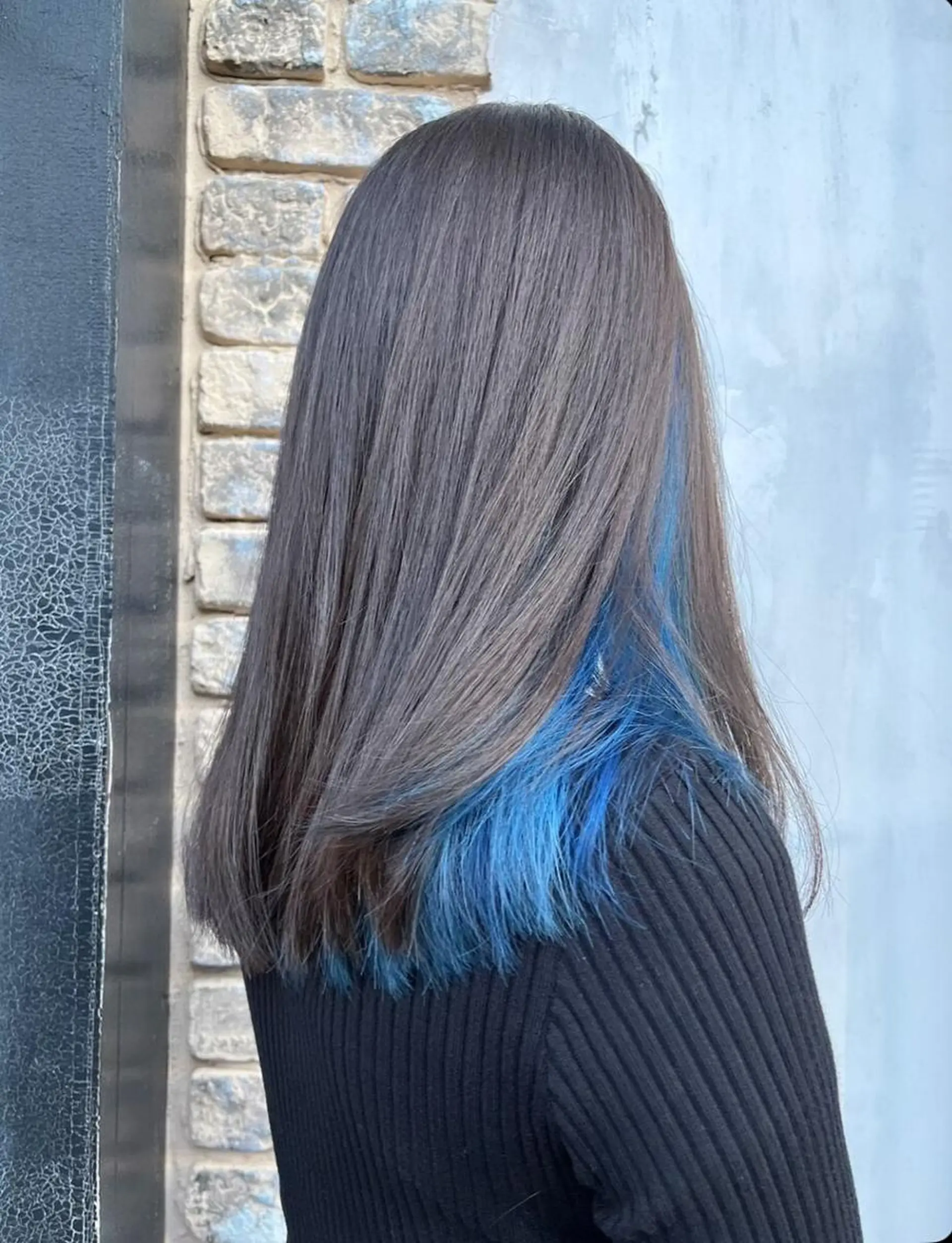 セミロング カラー ブラウンカラー ショコラブラウン インナーカラー オリーブカラー 髪質改善 ヘアカラー トリートメント TIGRE tenjinのヘアスタイル