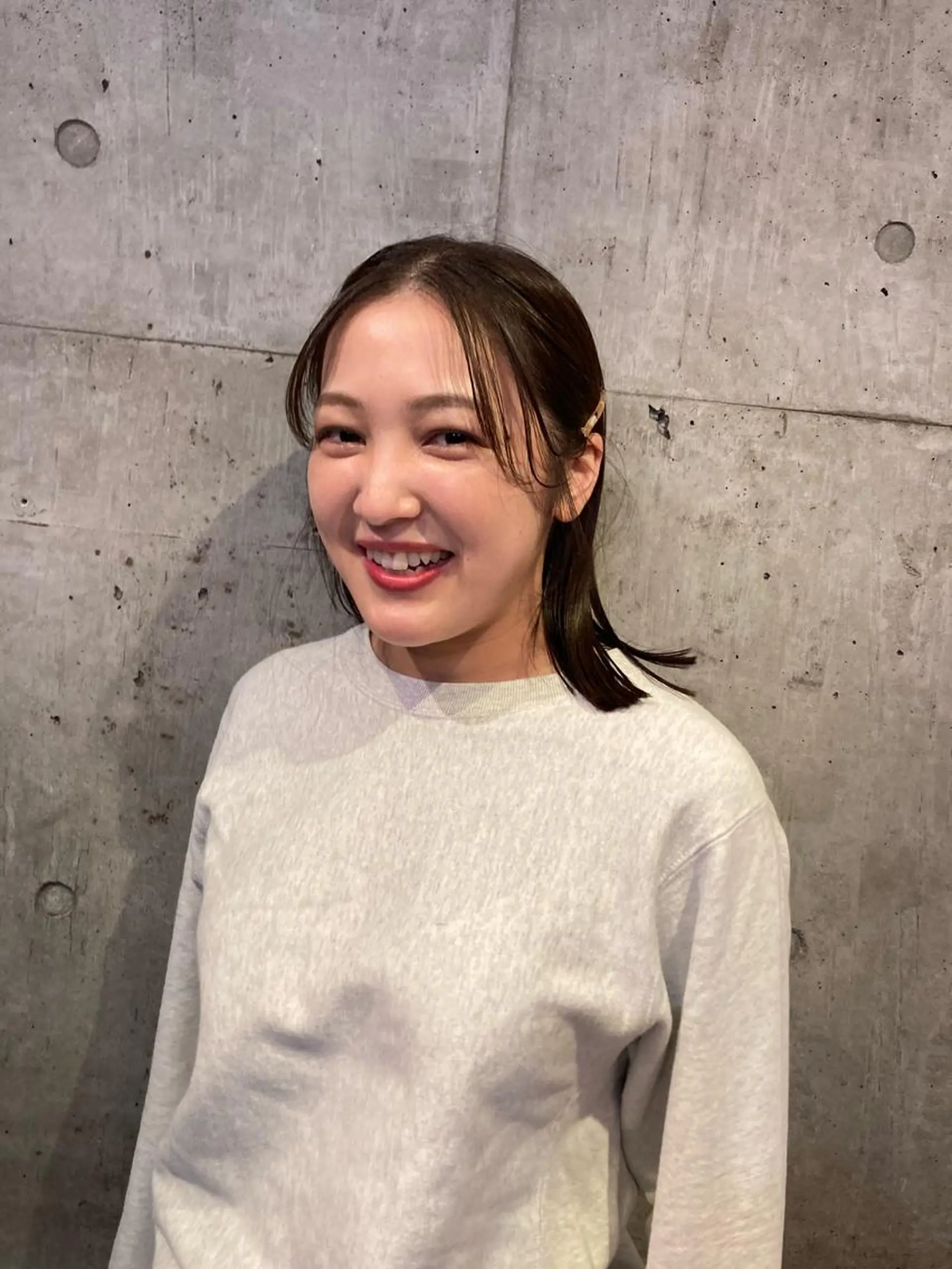 ミディアム ミディアムパーマ ボブ ハイライト 姫カット おくれ毛 ✂︎岡根 京花✂︎のヘアスタイル