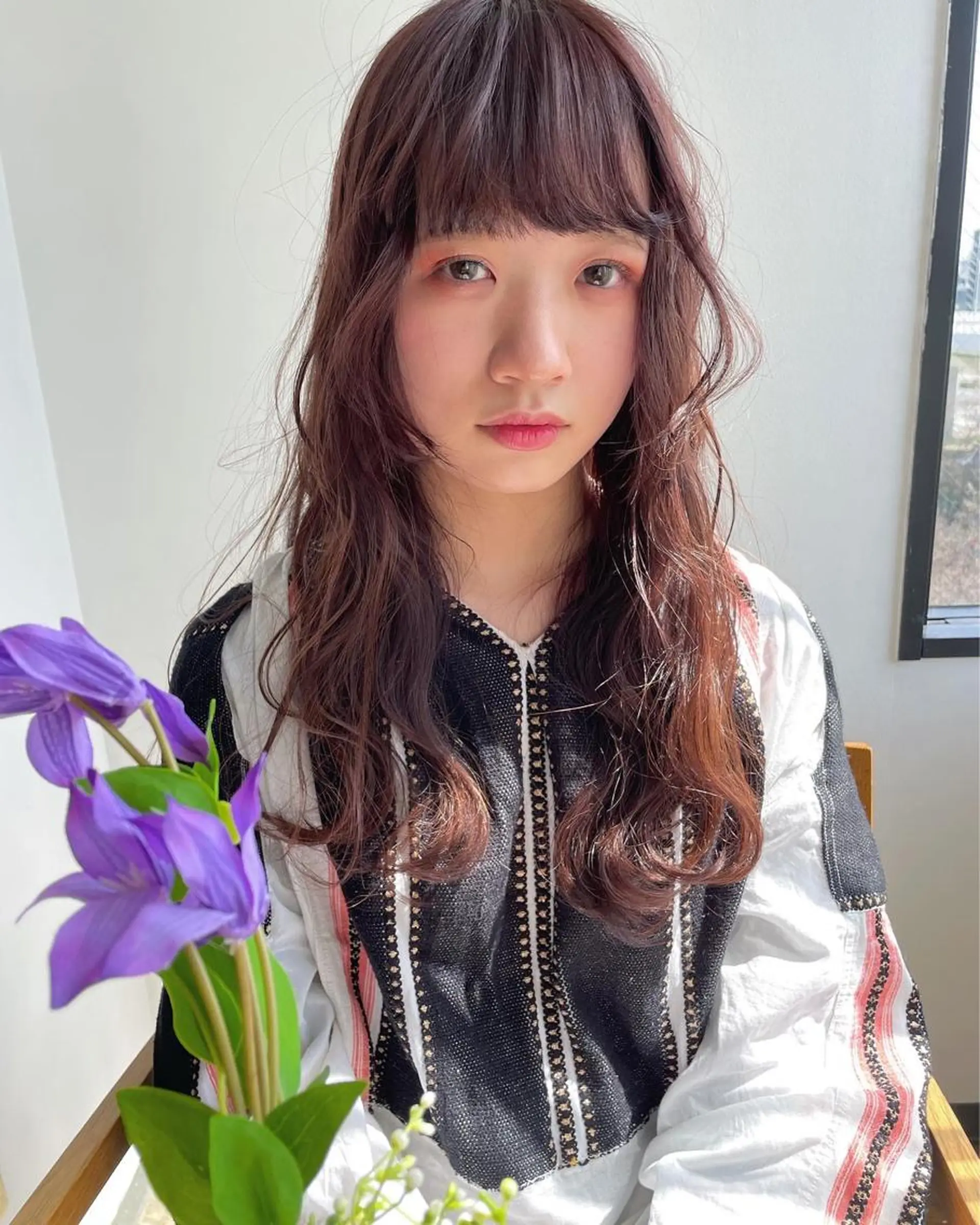 ロング カラー ヘアカラー ハイトーン/レイヤー /ケアブリーチ石川治のヘアスタイル