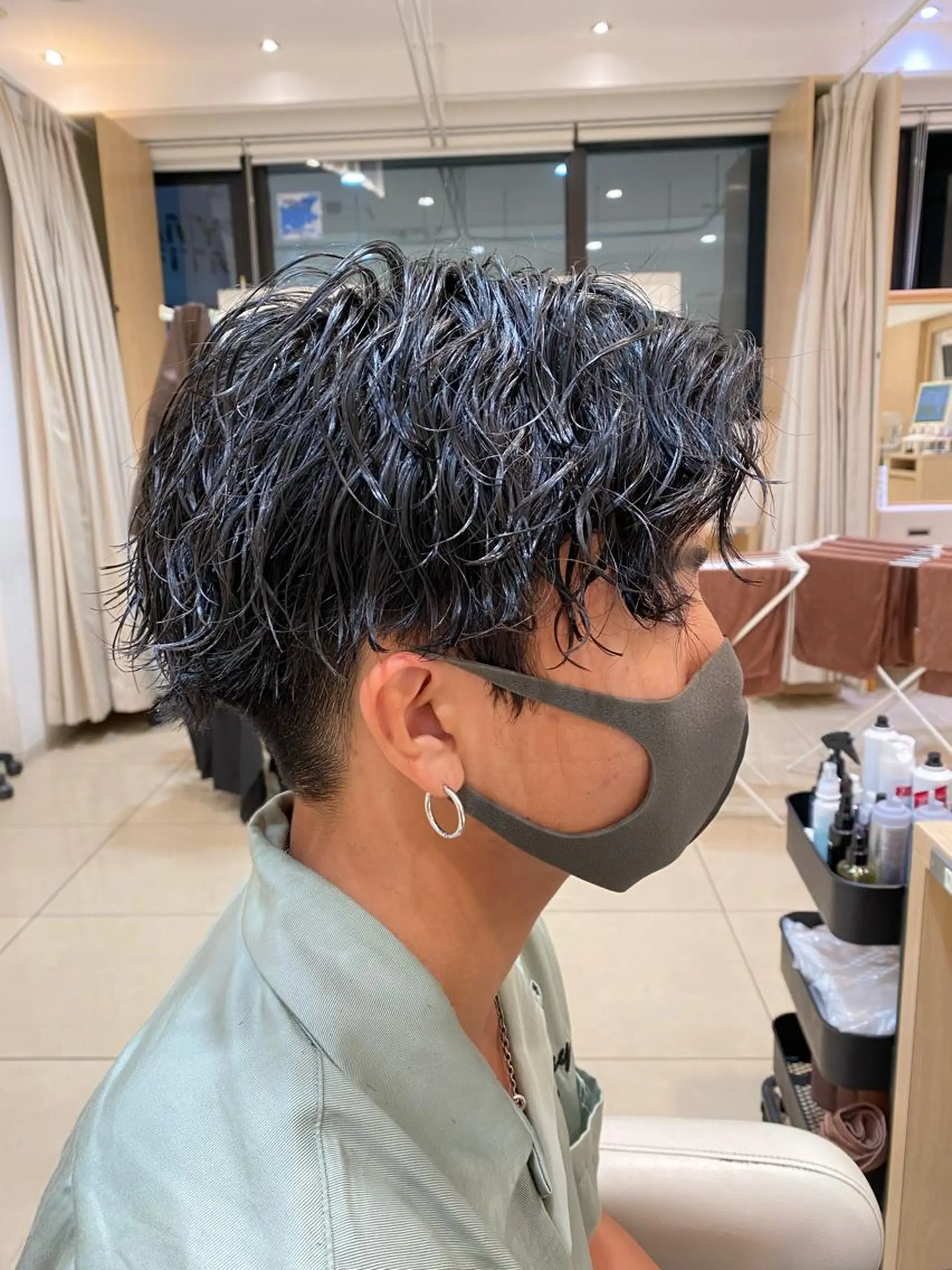 ショート パーマ メンズ カット パーマ メンズ特化型美容師 栗山勇人のヘアスタイル