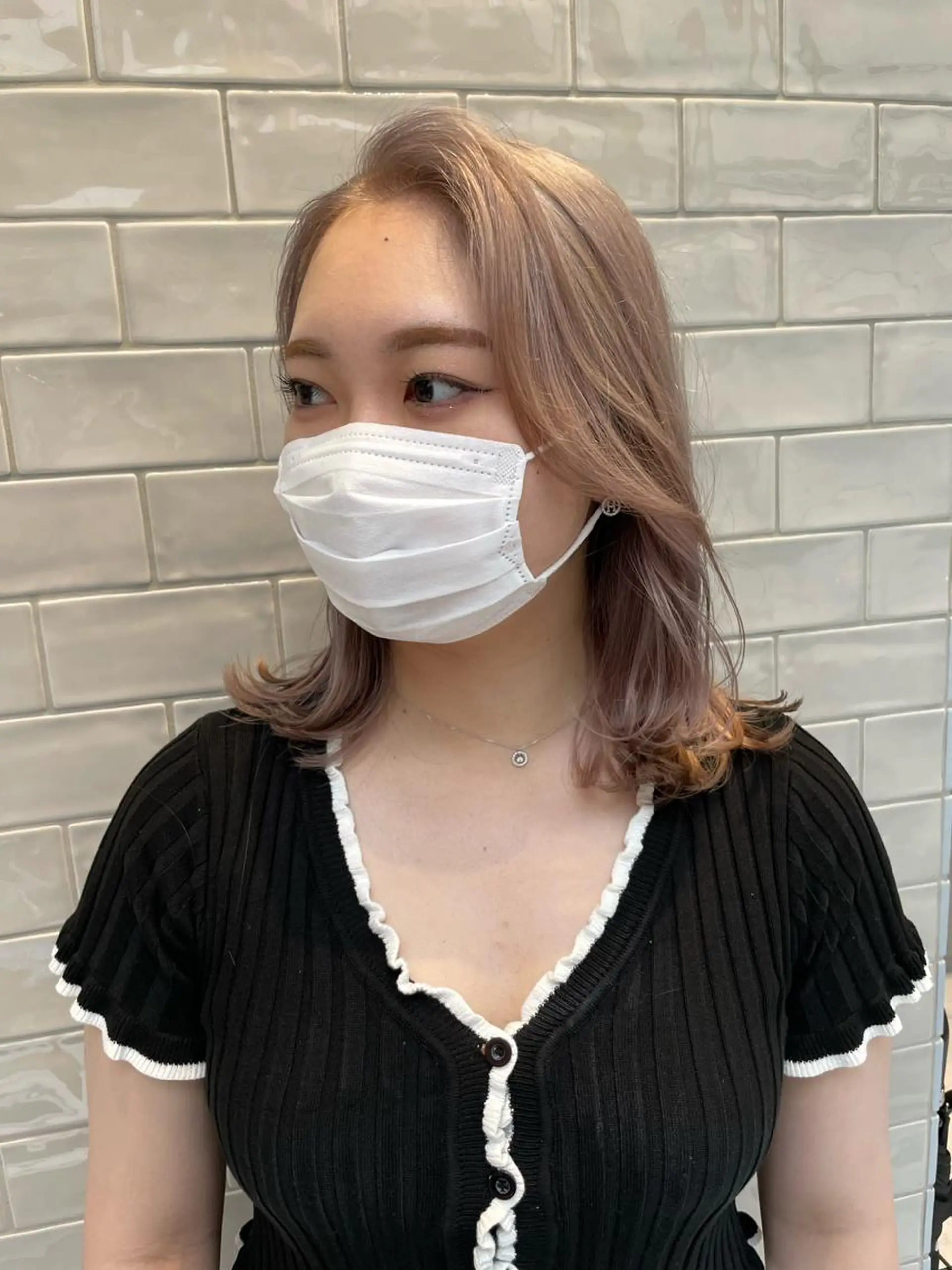 ミディアム カラー カット ヘアカラー トリートメント ブリーチ🪡 ボブ🧶レイヤーのヘアスタイル