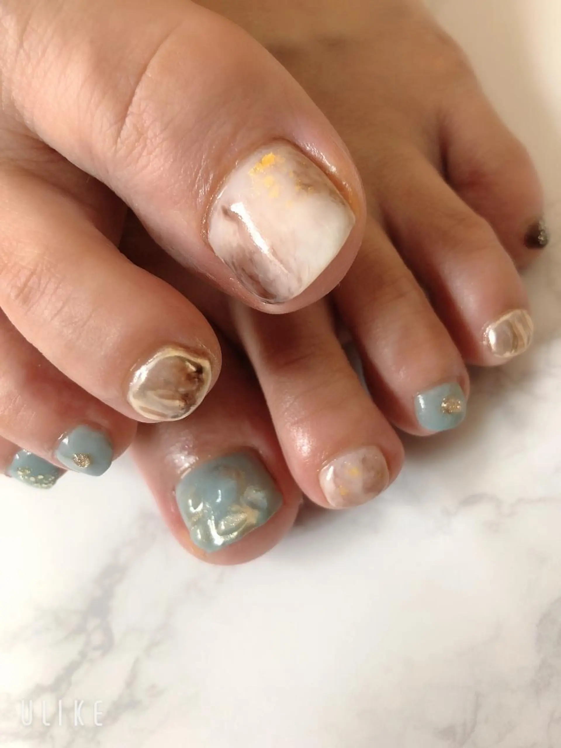 ネイル フットネイル ニュアンスネイル Nailsalon Luanaのネイルデザイン