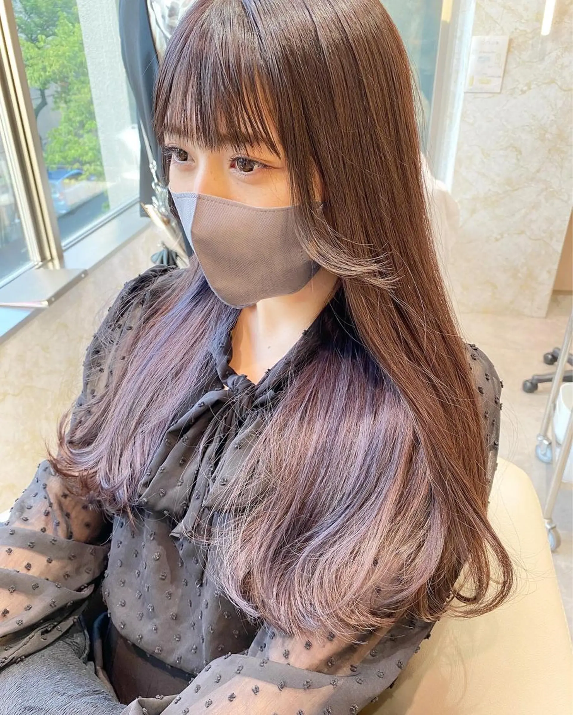 ロング カラー 店長/mao/ 前髪/顔周りカットのヘアスタイル