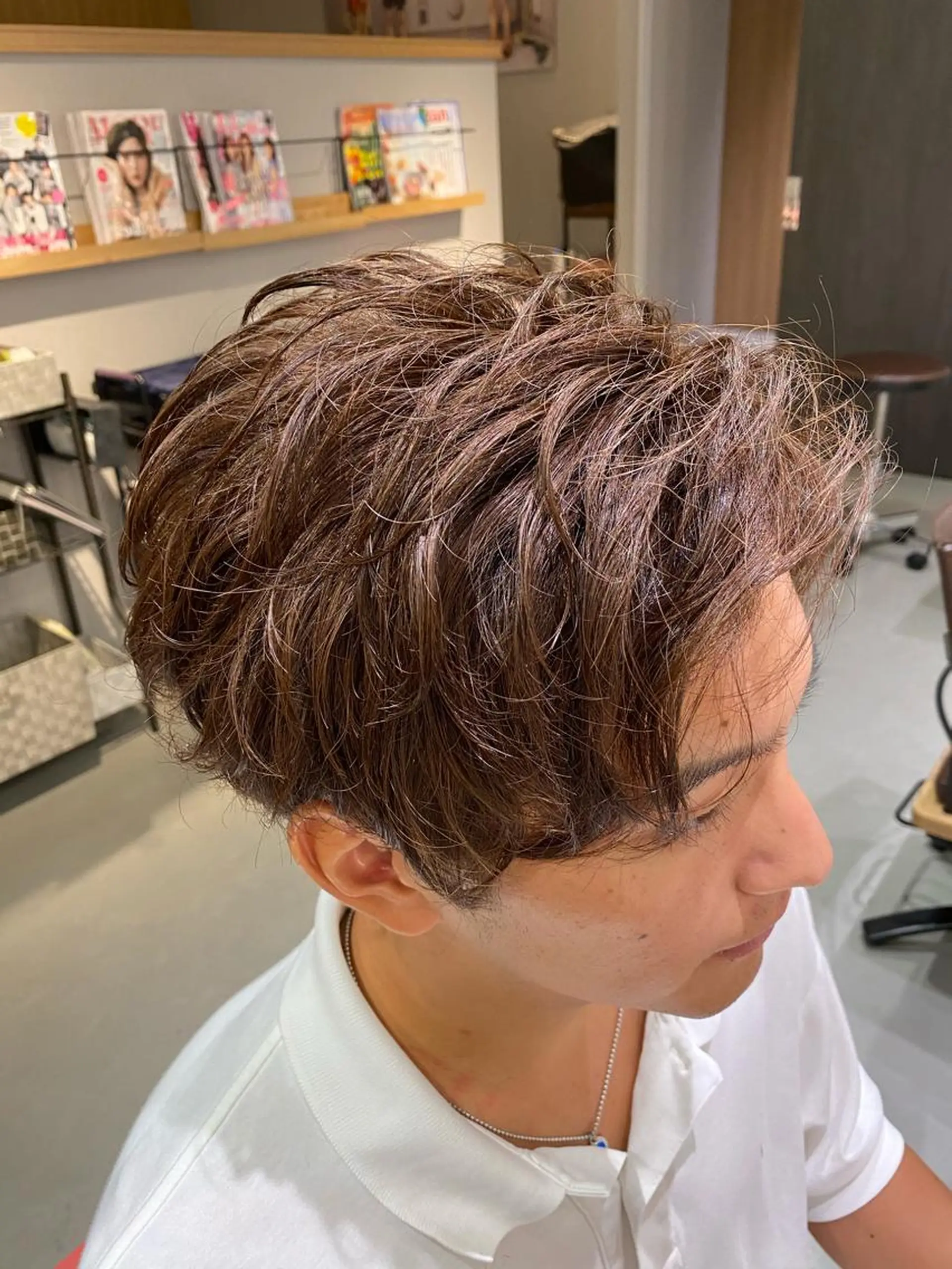 ショート カラー メンズ 梅田茶屋町メンズ 専門美容師 山元一平のヘアスタイル