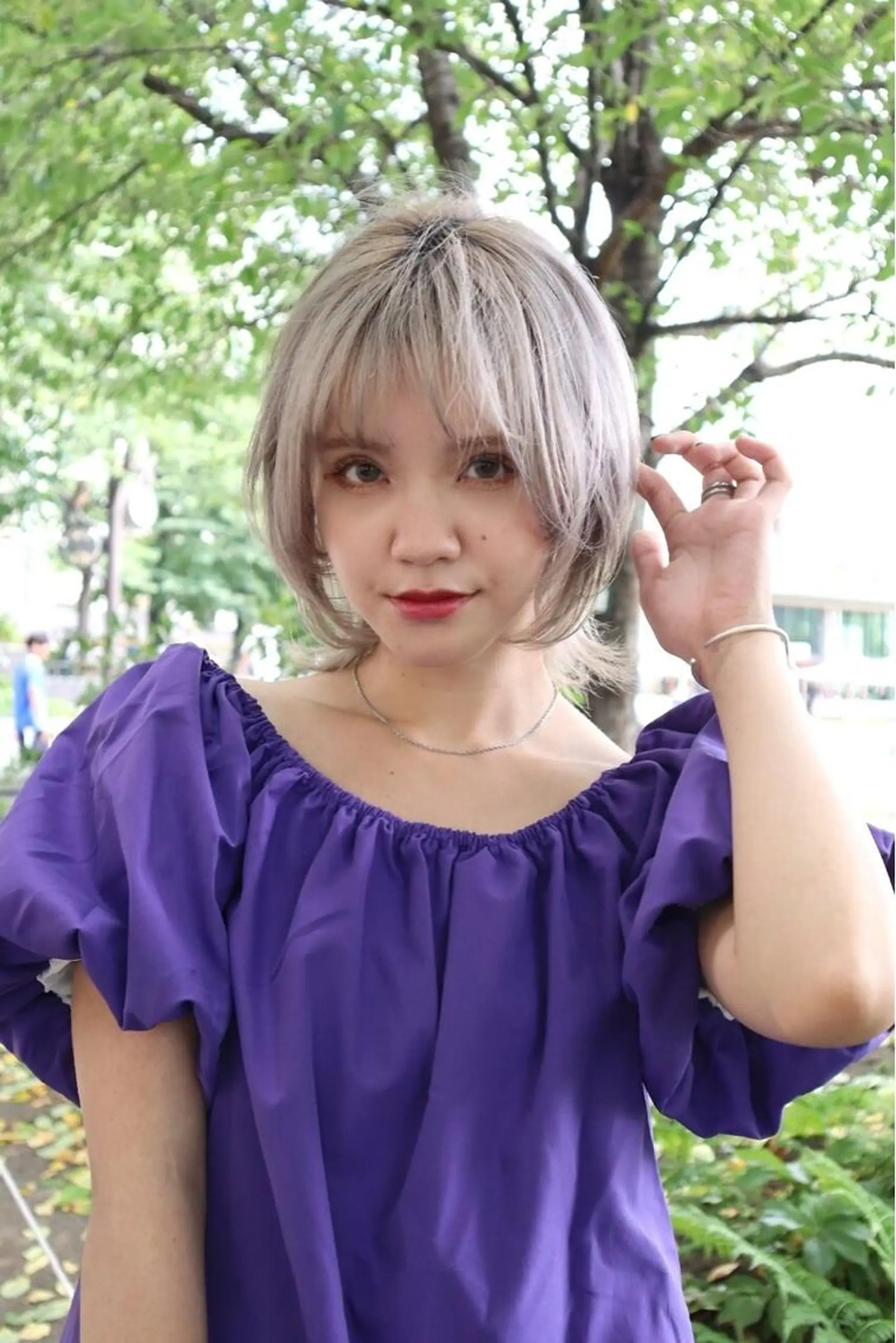 ミディアム カラー ヘアカラー トリートメント 顔周りカット/ 髪質改善/kazuのヘアスタイル