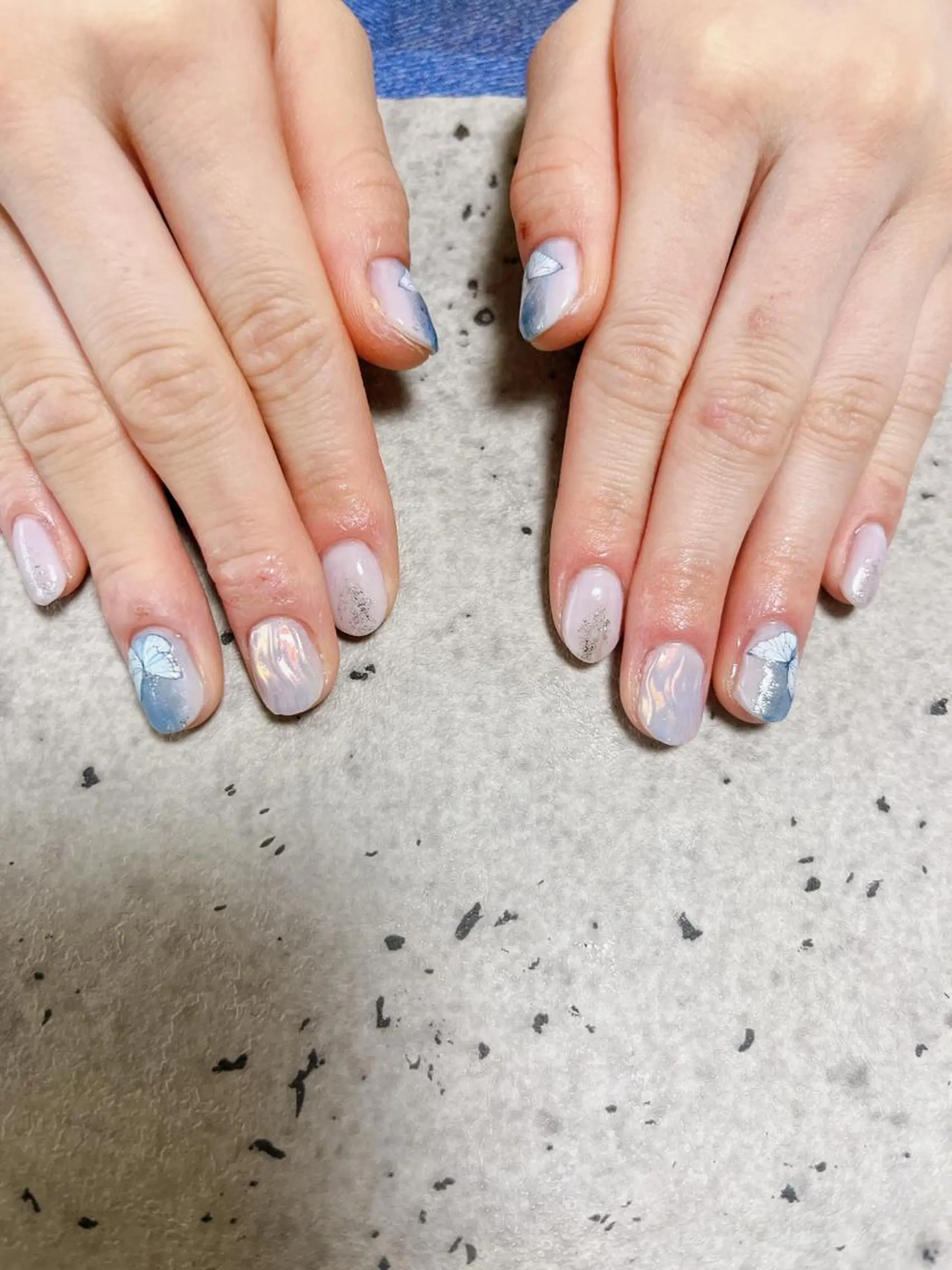 ネイル オーロラネイル フラワーネイル フットネイル フレンチネイル ジェルネイル ハンドネイル kikinail 溝の口のネイルデザイン