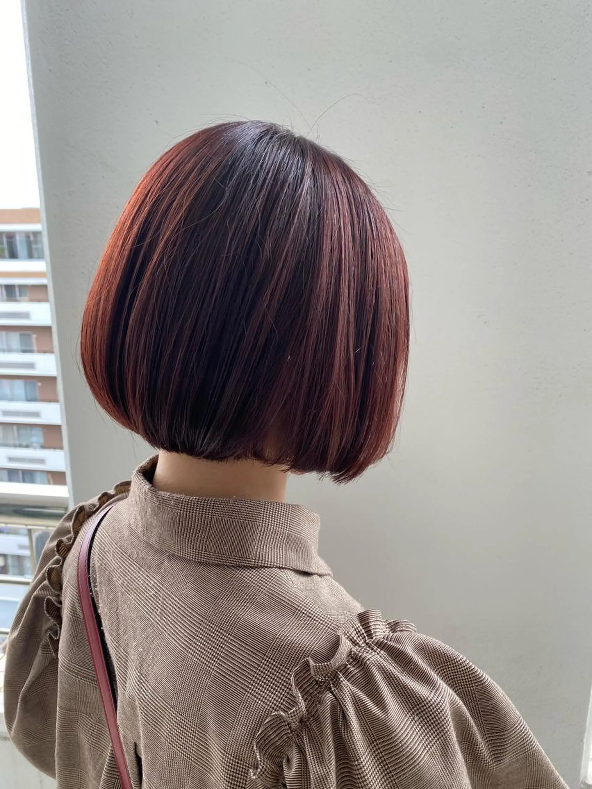 ショート カラー パーマ カシス ピンクカラー ボブ カット ヘアカラー トリートメント 松尾謙佑【ハイライト LEDエクステ】のヘアスタイル