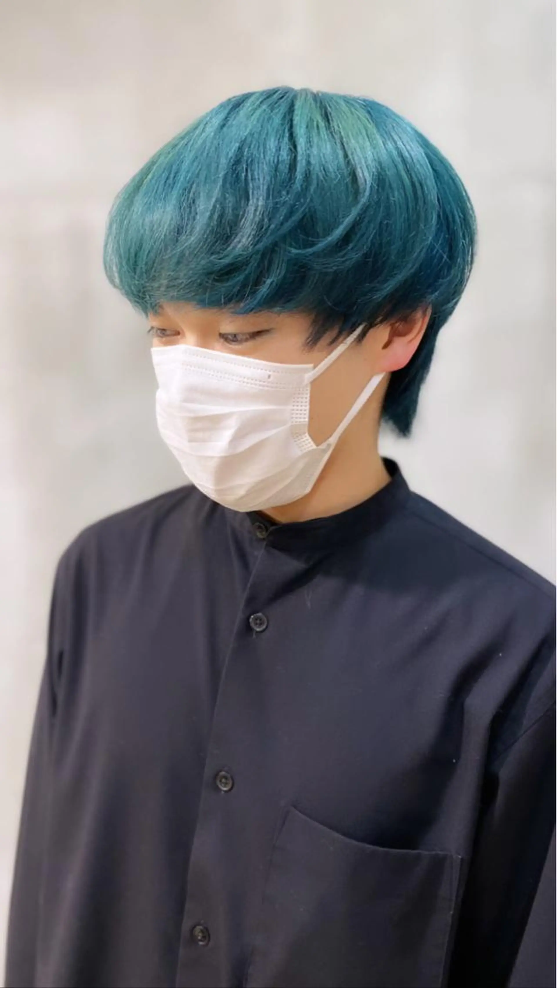 カラー メンズ エメラルドグリーン そうや 🐺のヘアスタイル