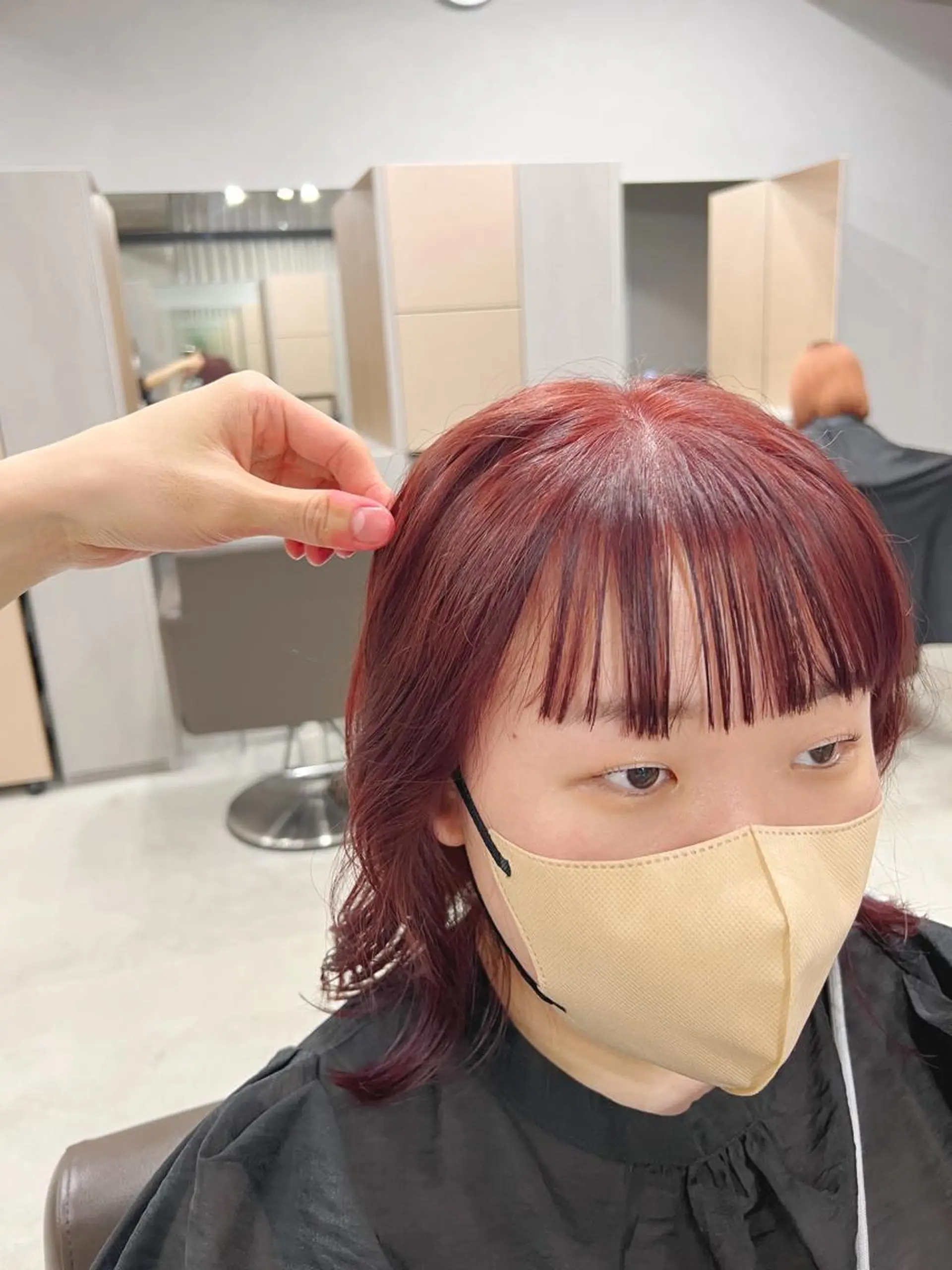 ミディアム カラー ボブパーマコテ巻き風 パーマNo1深江秀平のヘアスタイル