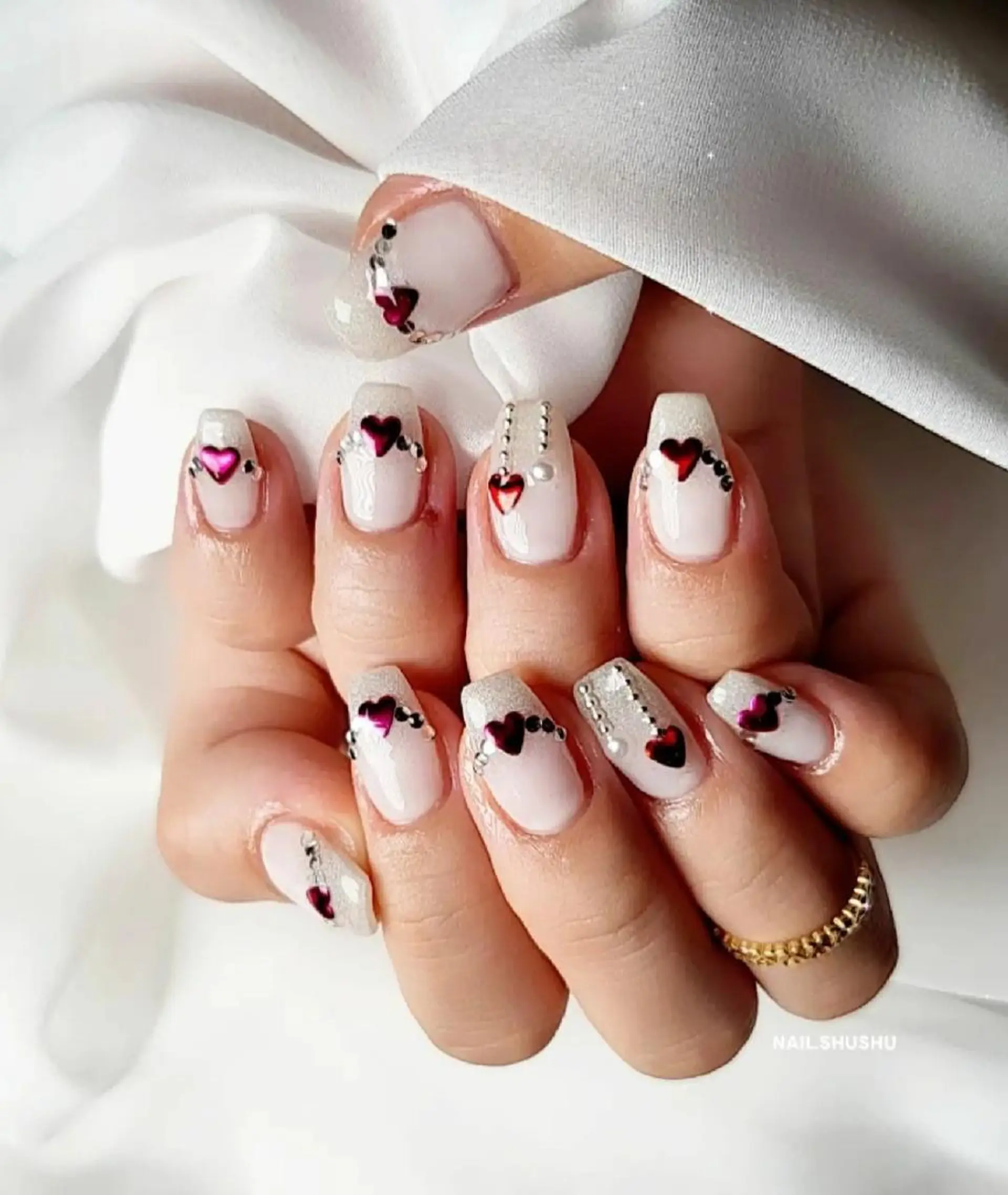 ネイル 持ち込み ニュアンスネイル ワンカラーネイル シンプルネイル 春ネイル 3dパーツ/流行り 👧shushu❤️のネイルデザイン