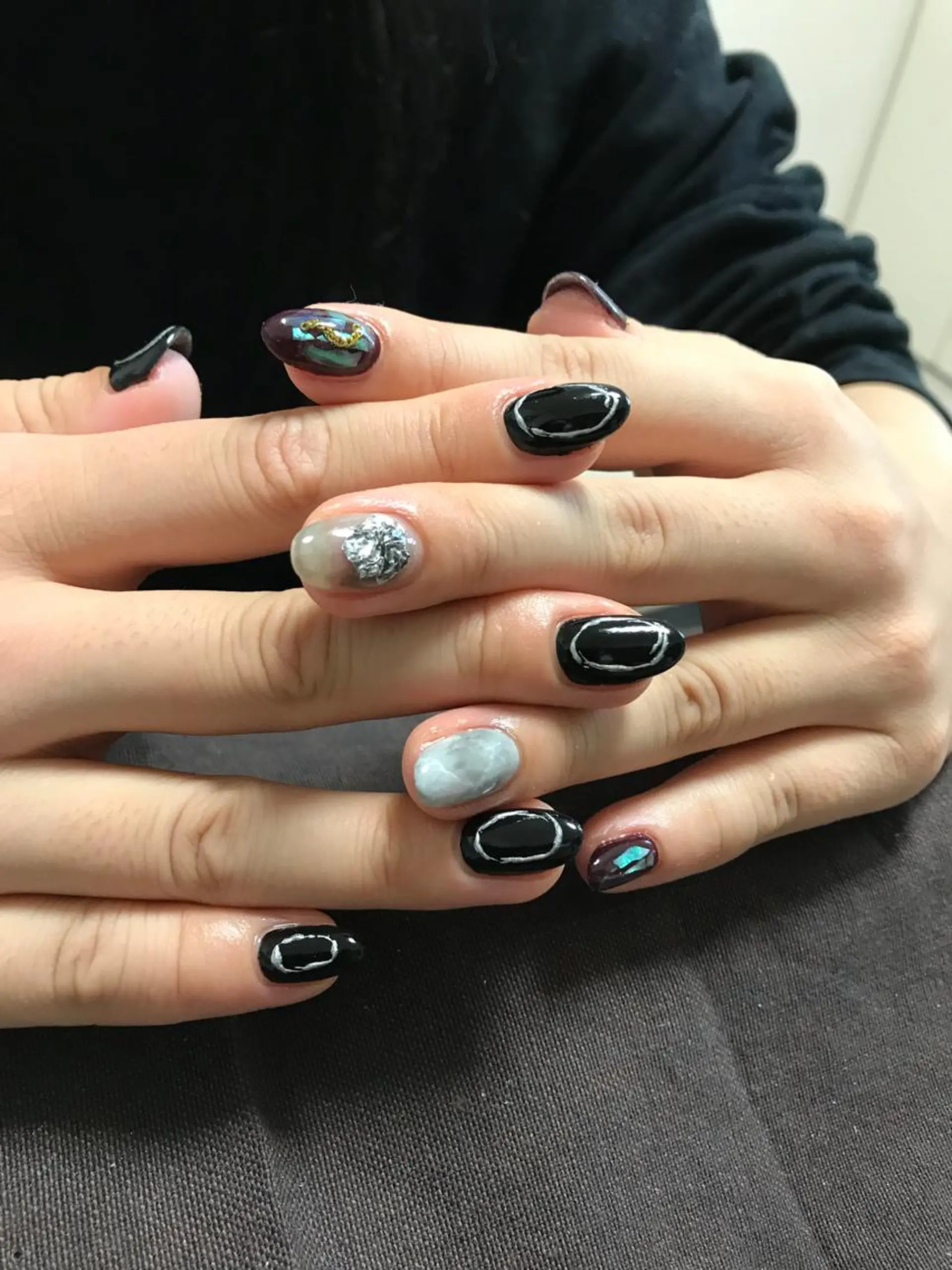 ネイル 大理石ネイル(マーブル) ニュアンスネイル ネイルサロン nail9のネイルデザイン