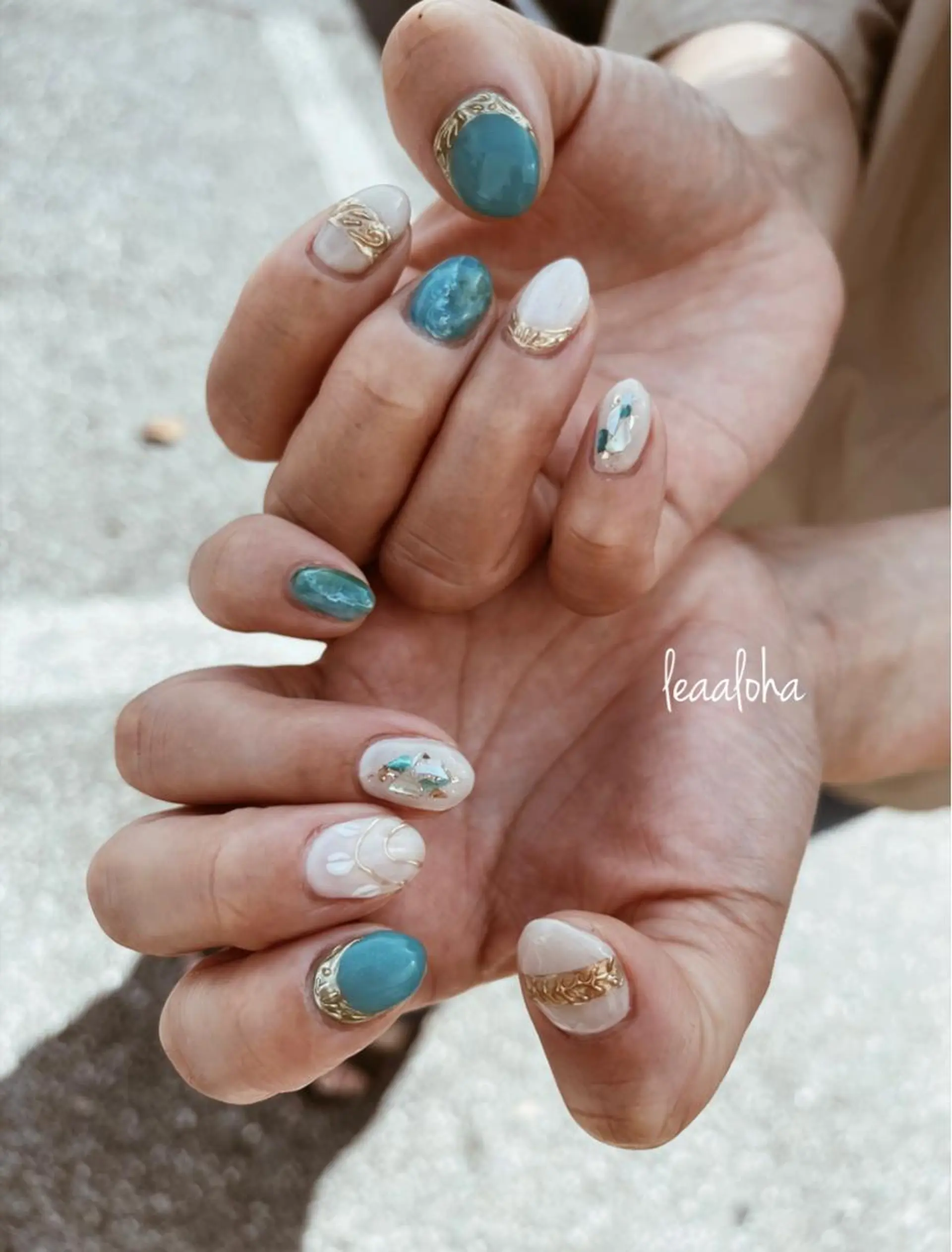 ネイル 夏ネイル ハンドネイル フットネイル レアアロハ宇都宮 /ネイル.スクールのネイルデザイン