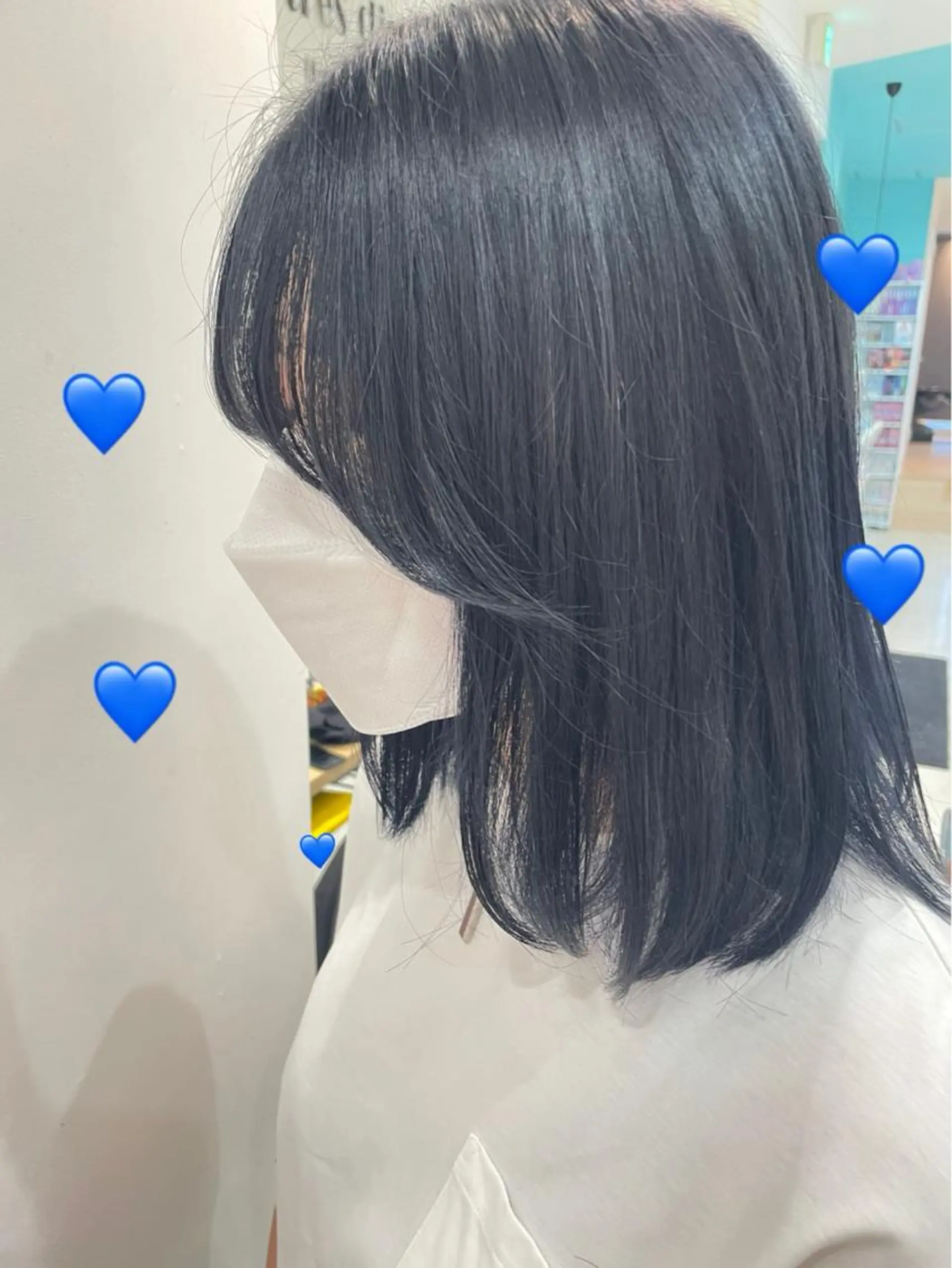 ミディアム カラー ネイビーカラー 新宿駅近♡個室 ♡関口三都季🌜のヘアスタイル