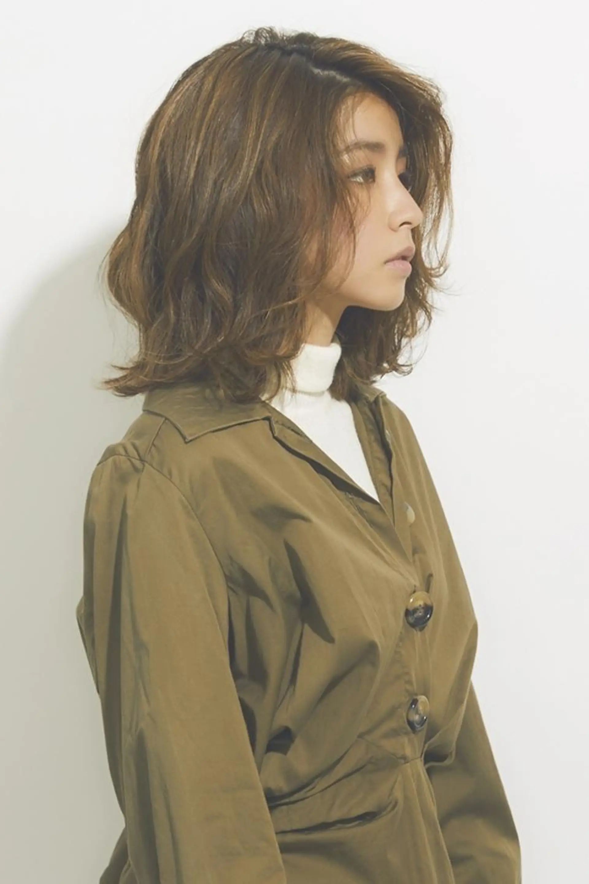 ミディアム パーマ 橋口 晃典のヘアスタイル