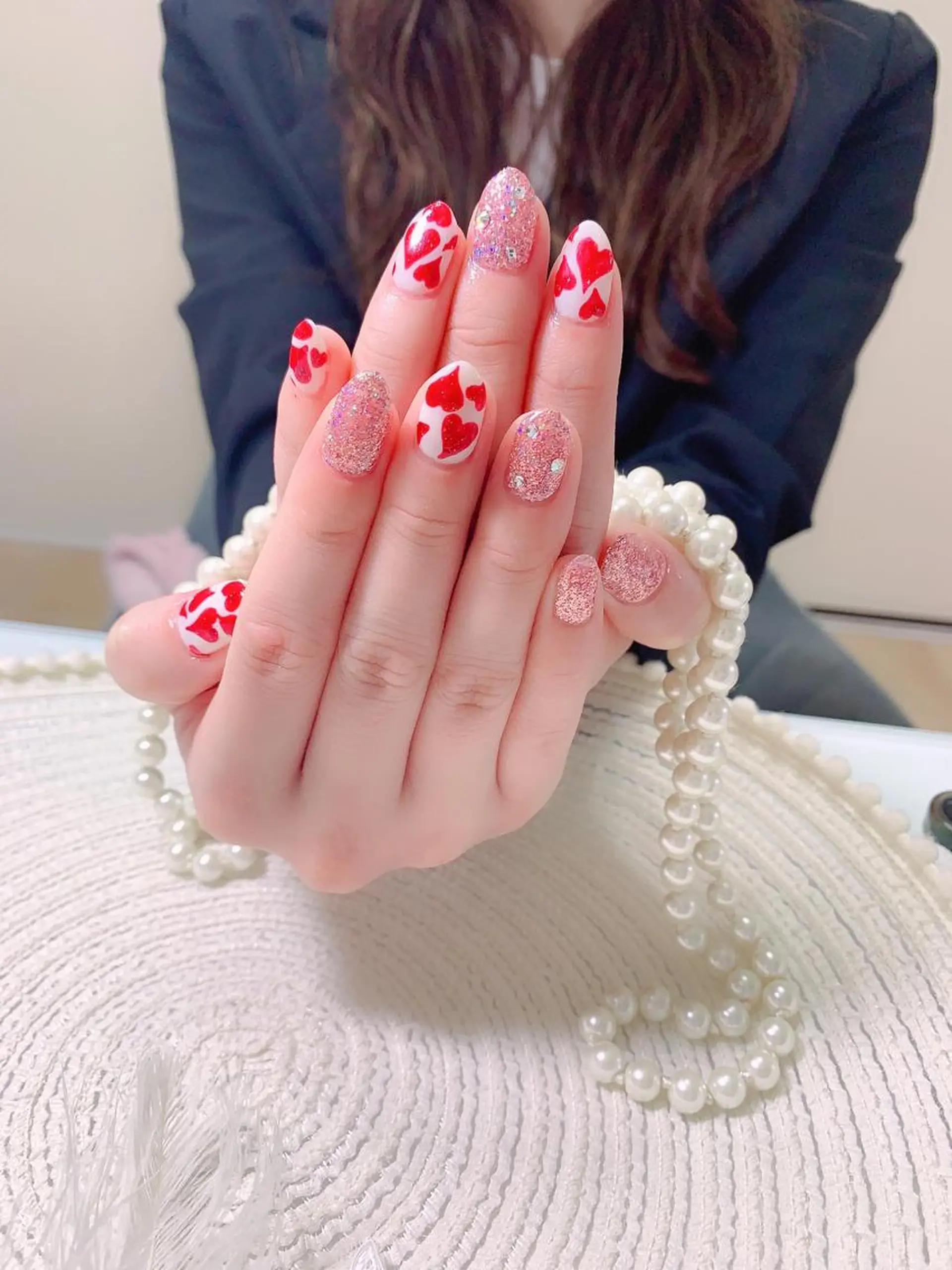 ネイル ハンドネイル ネイルサロンAiri 長さ出し·シンプルのネイルデザイン