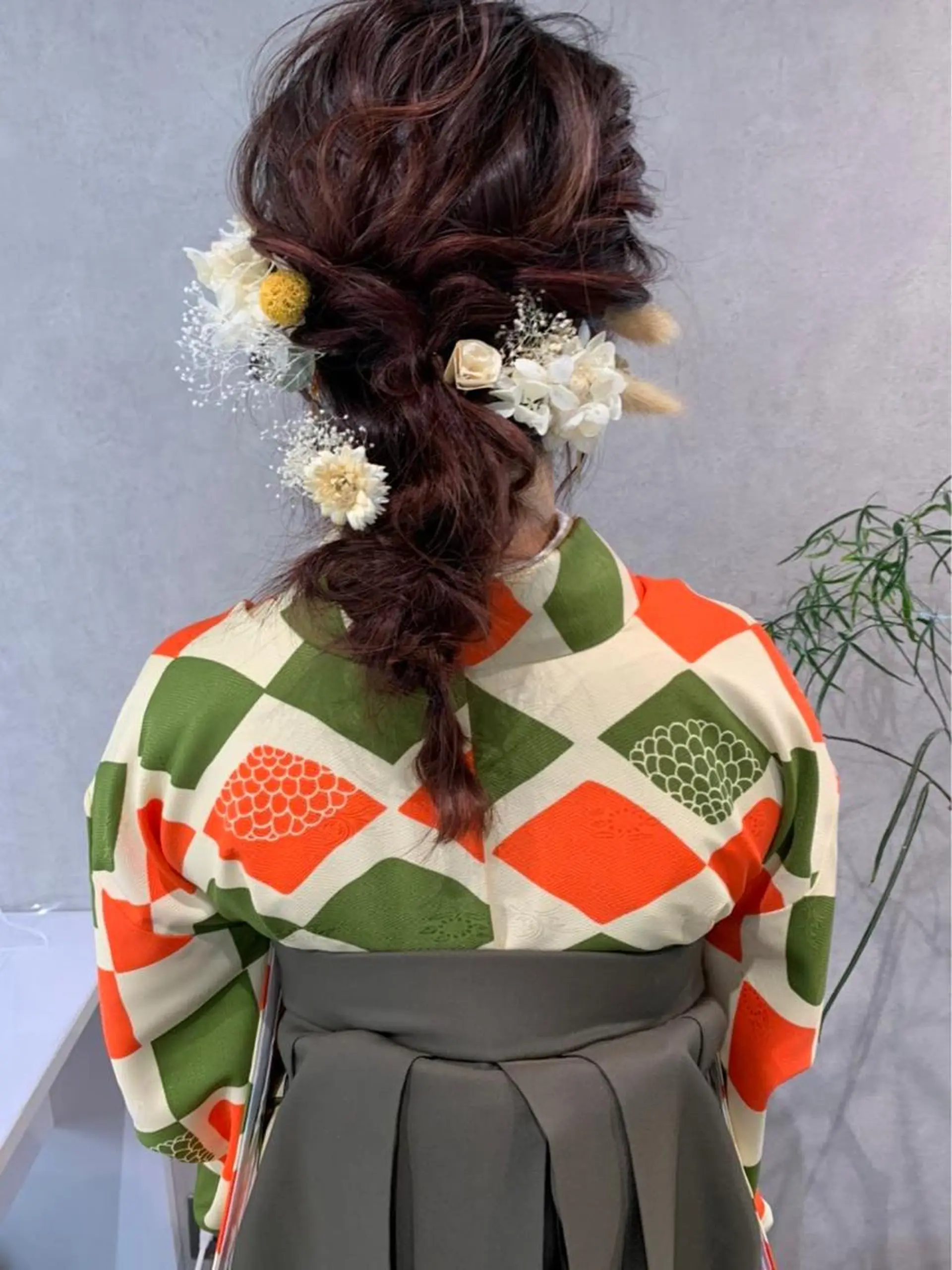 セミロング ヘアアレンジ 着付け 佐藤 奈佳子 サトウ ナカコのヘアスタイル