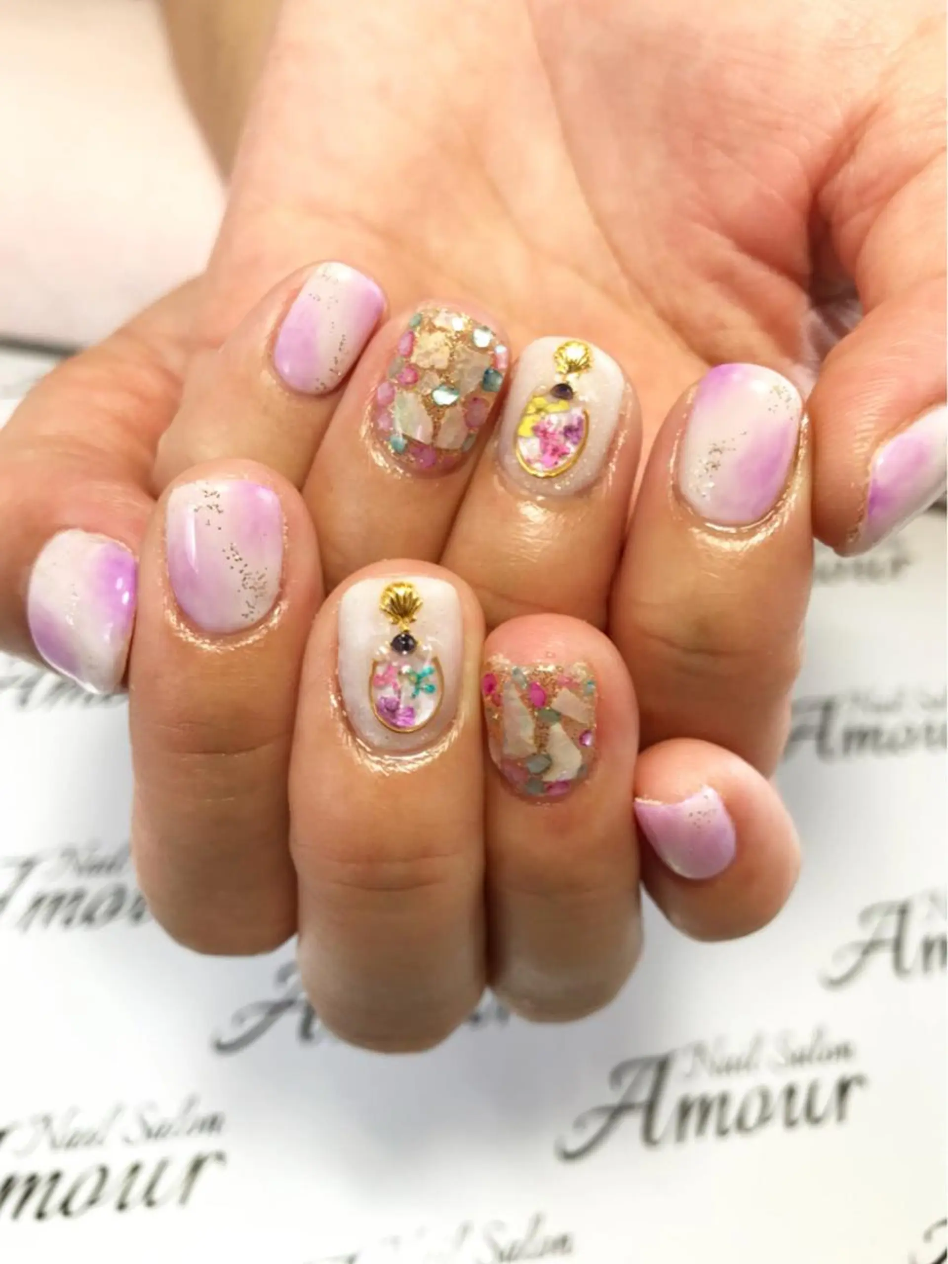 ネイル ぷっくりネイル nailsalon ♡amour♡のネイルデザイン