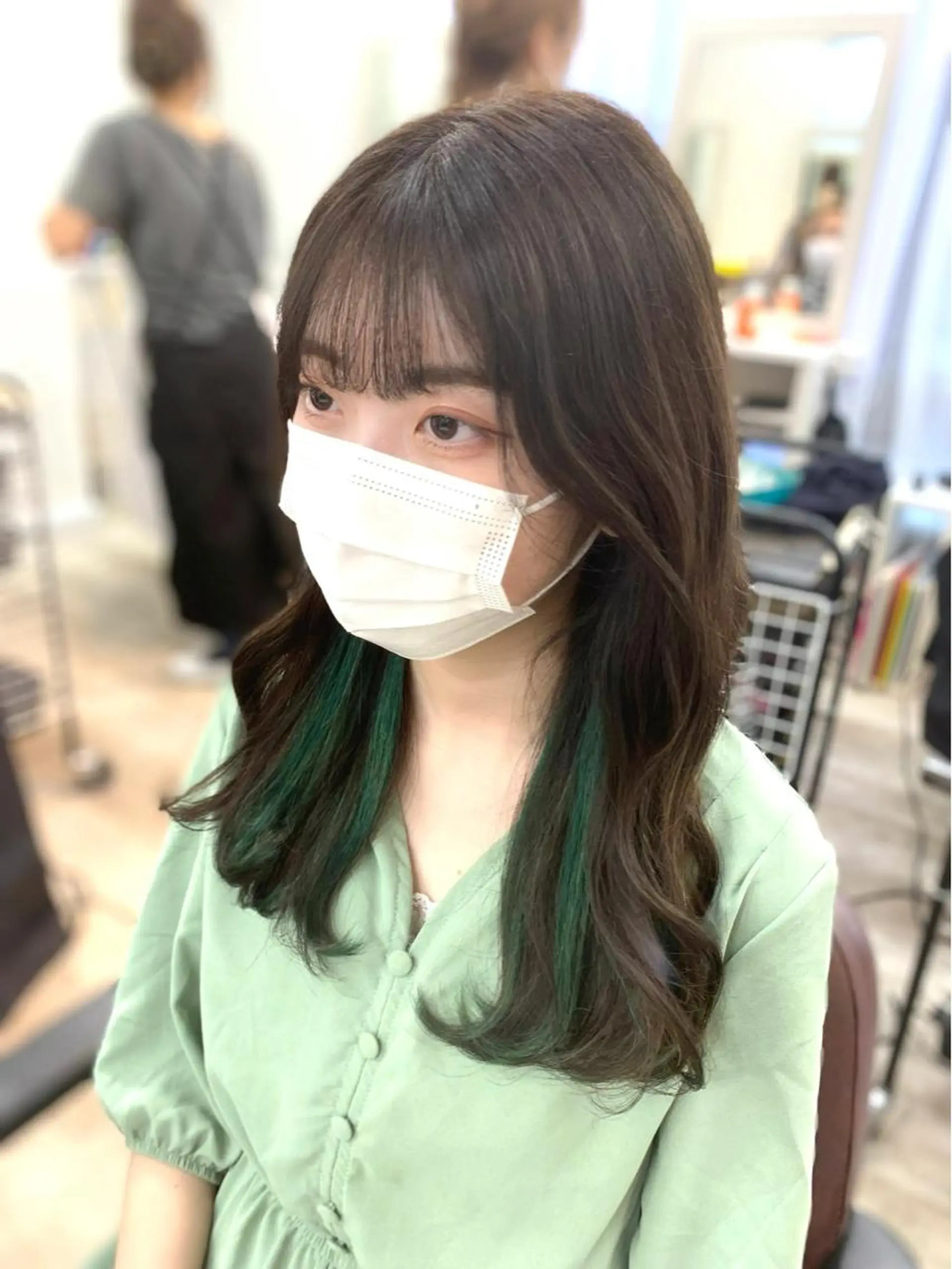 セミロング カラー カット ヘアカラー エクステ 韓国ヘア🤍髪質改善 🇰🇷AKANEのヘアスタイル