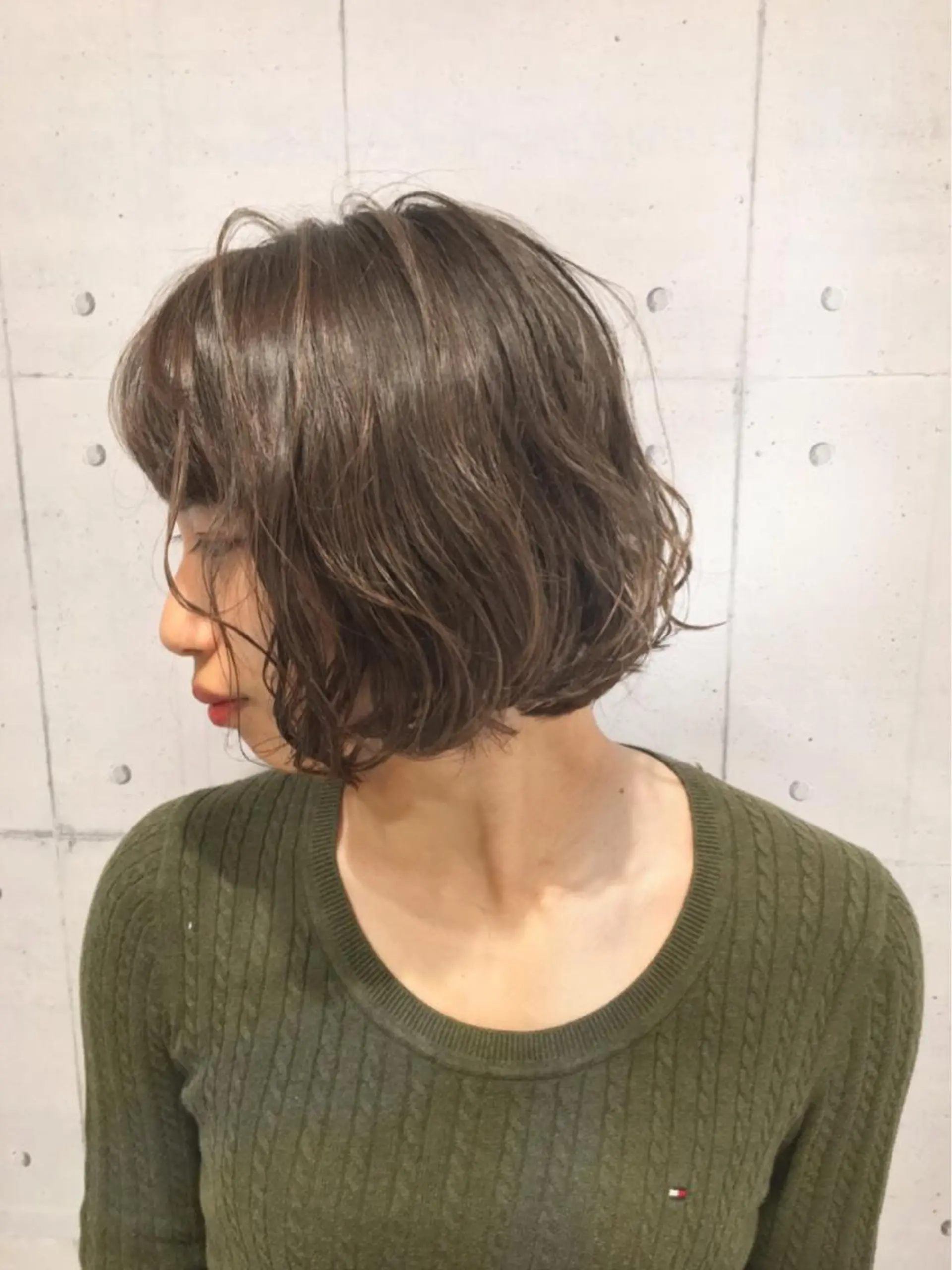 ショート カラー パーマ 韓・中華美女ヘア 🇰🇷×🇨🇳のヘアスタイル