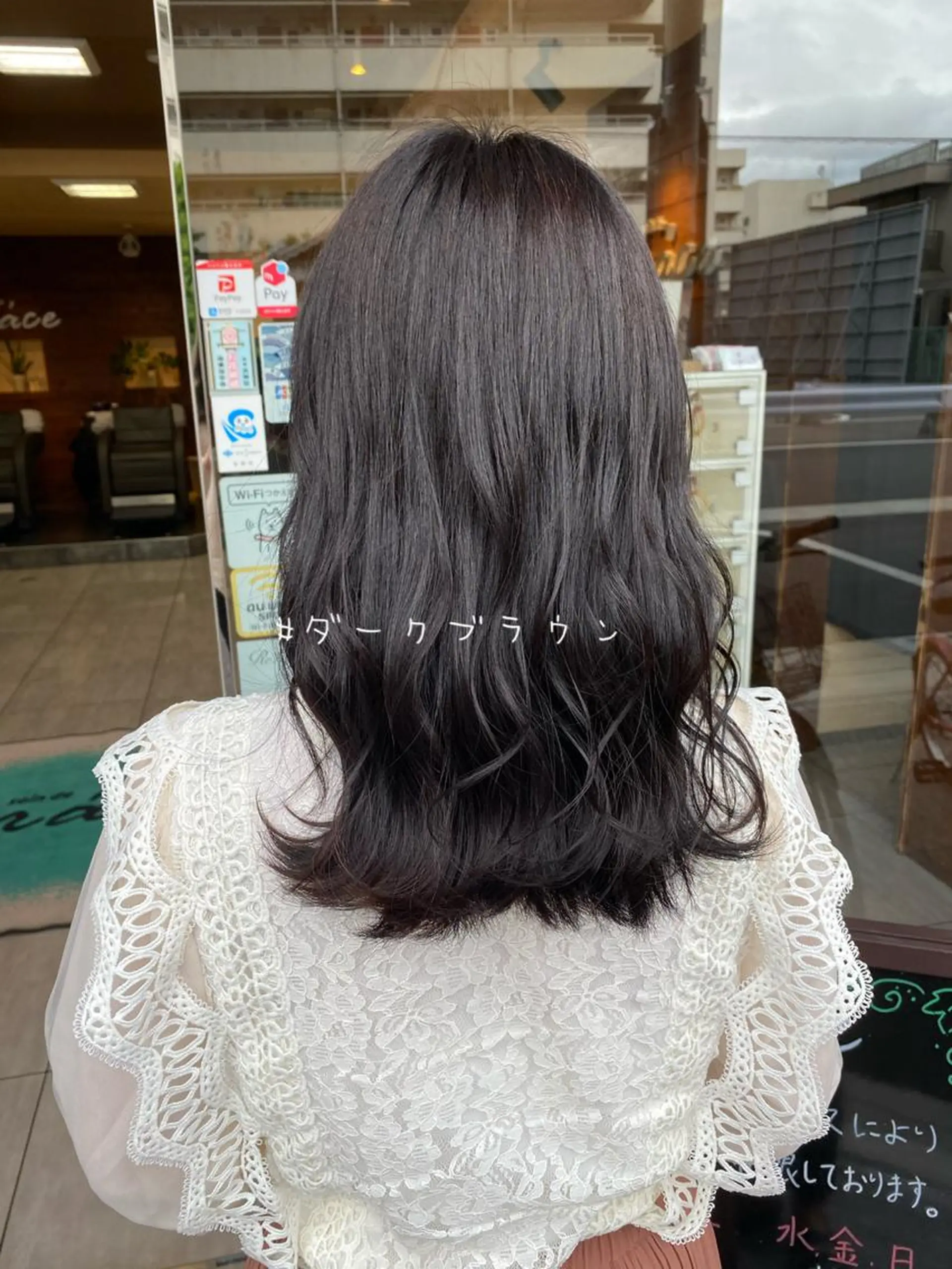 ミディアム カラー ヘアアレンジ ヘアカラー トリートメント 川上 麻梨阿のヘアスタイル