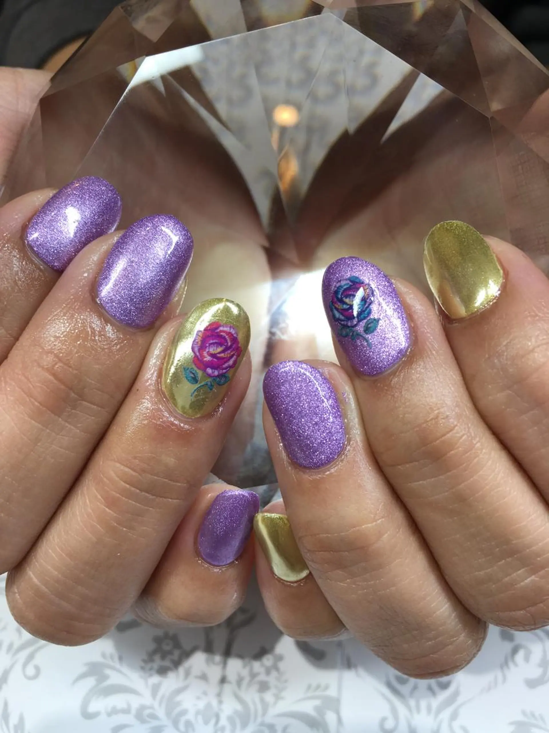 ネイル ミラーネイル glow_ nailのネイルデザイン